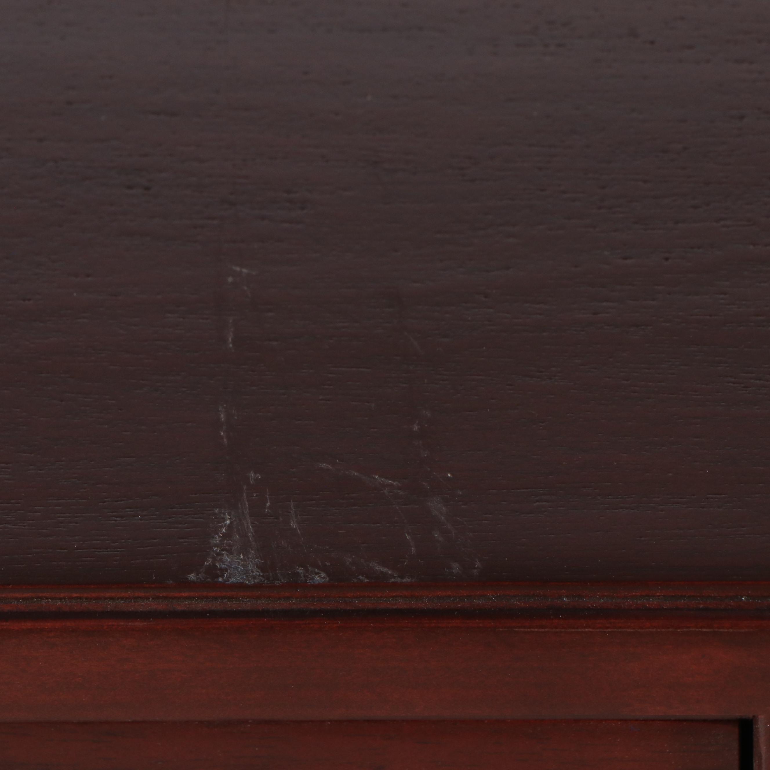 George III Style Mahogany Kneehole Desk, 20th Century