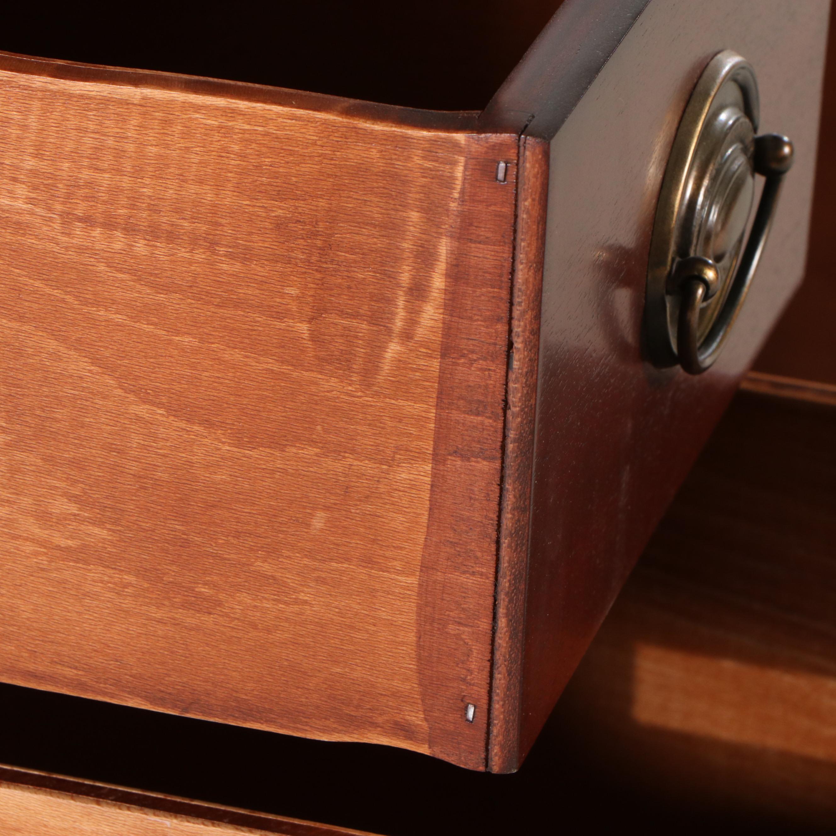 George III Style Mahogany Kneehole Desk, 20th Century
