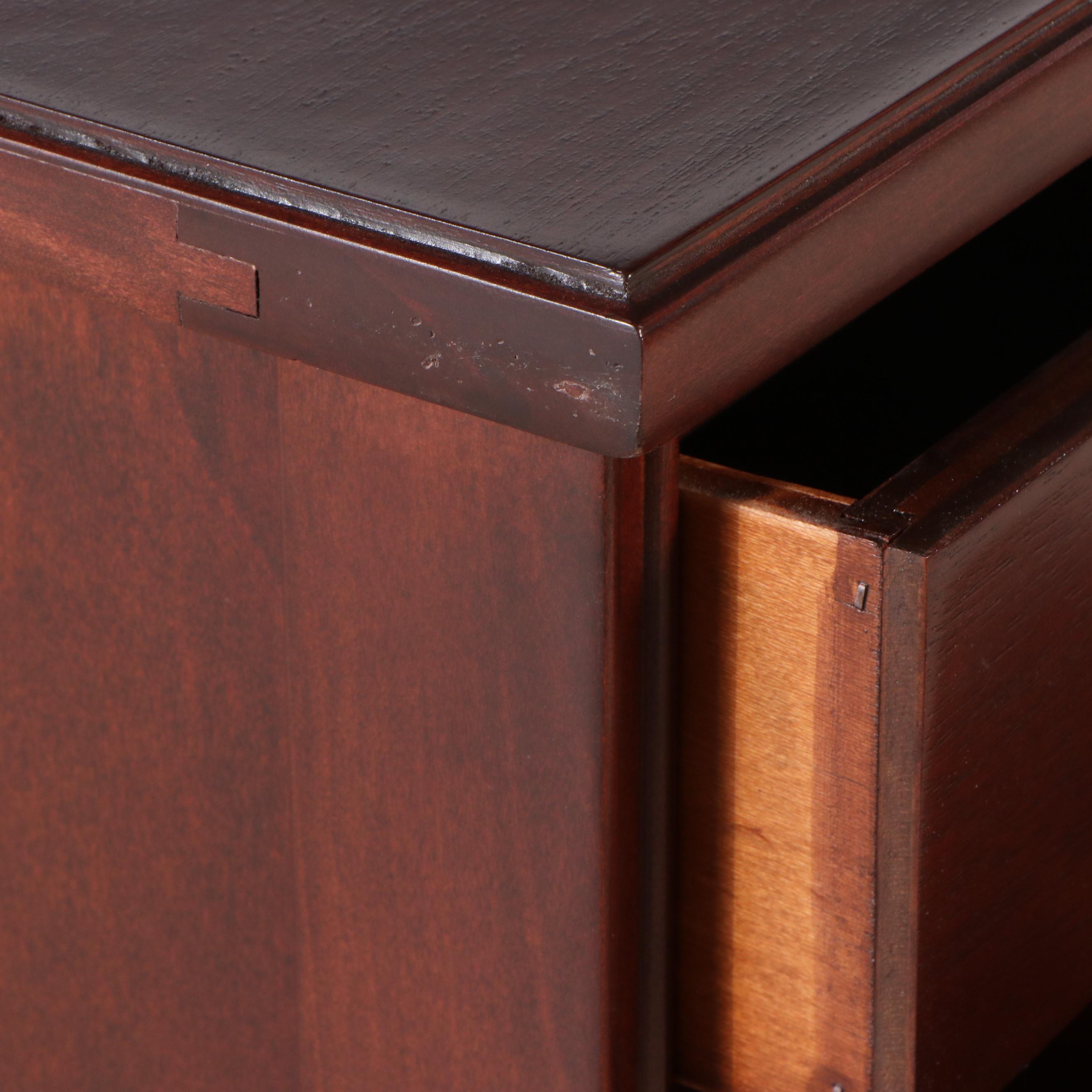 George III Style Mahogany Kneehole Desk, 20th Century