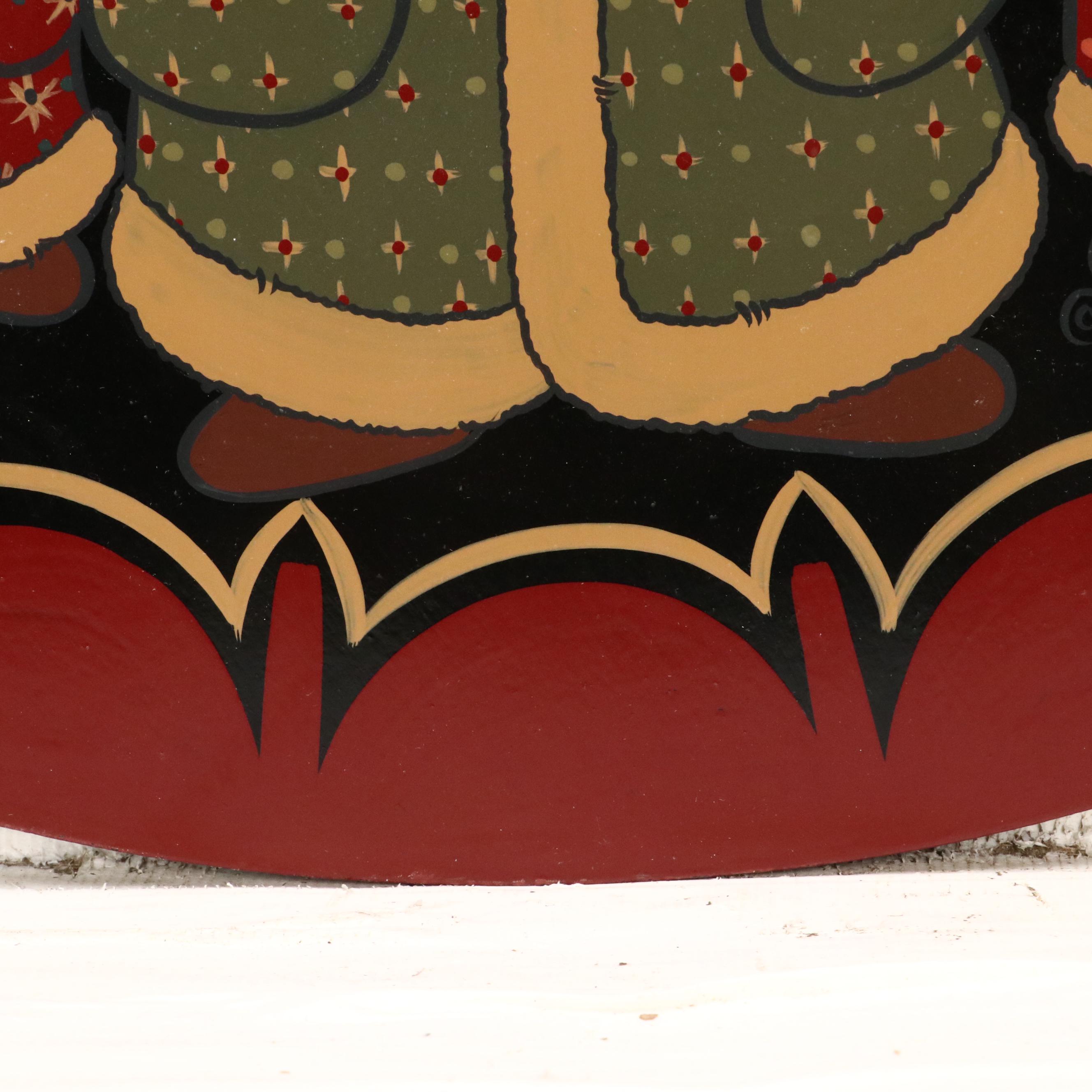 Ivan E. Hoyt Pennsylvania Dutch Holiday Acrylic Paintings, 1990s