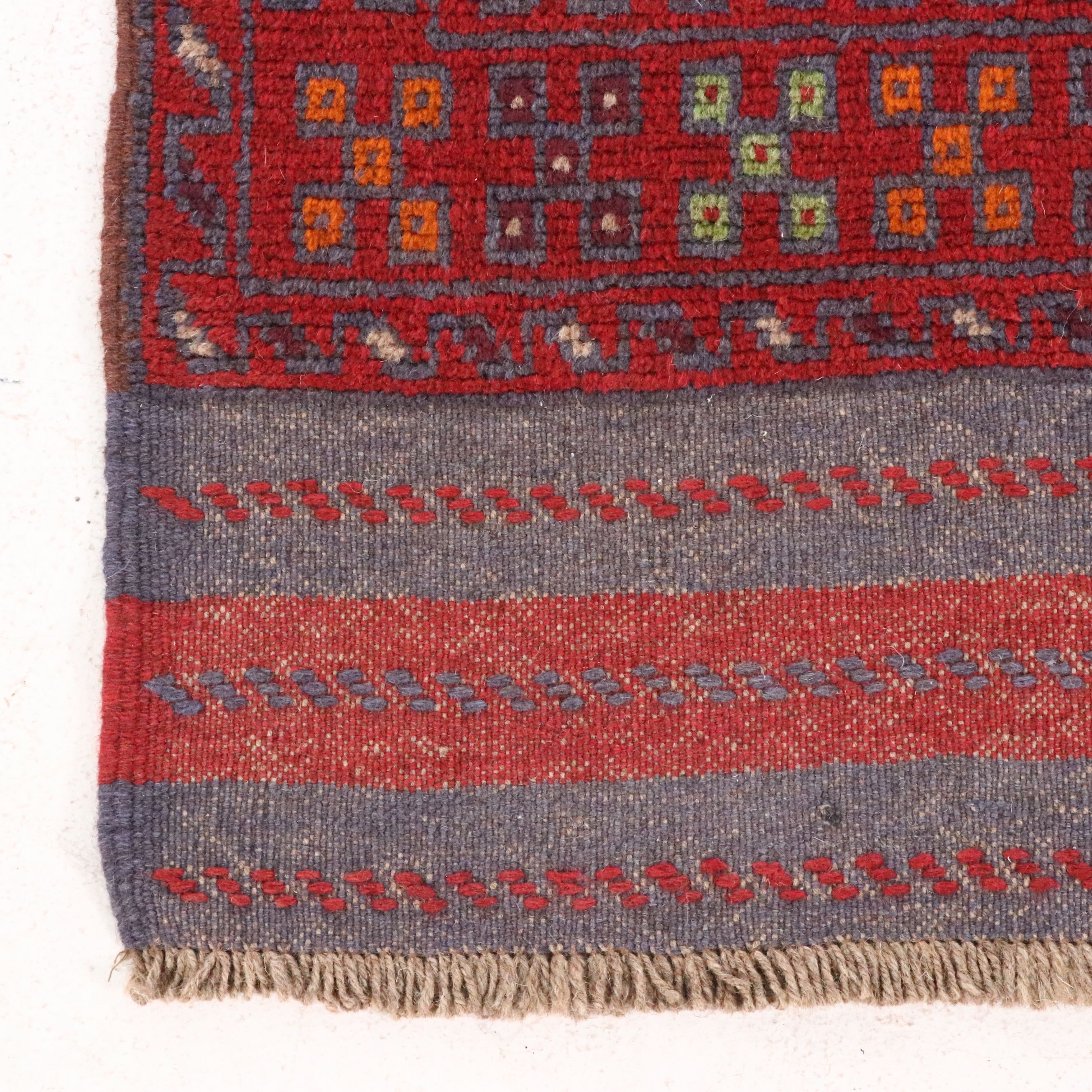 1'11 x 8'11 Handwoven Afghan Mashwani Carpet Runner