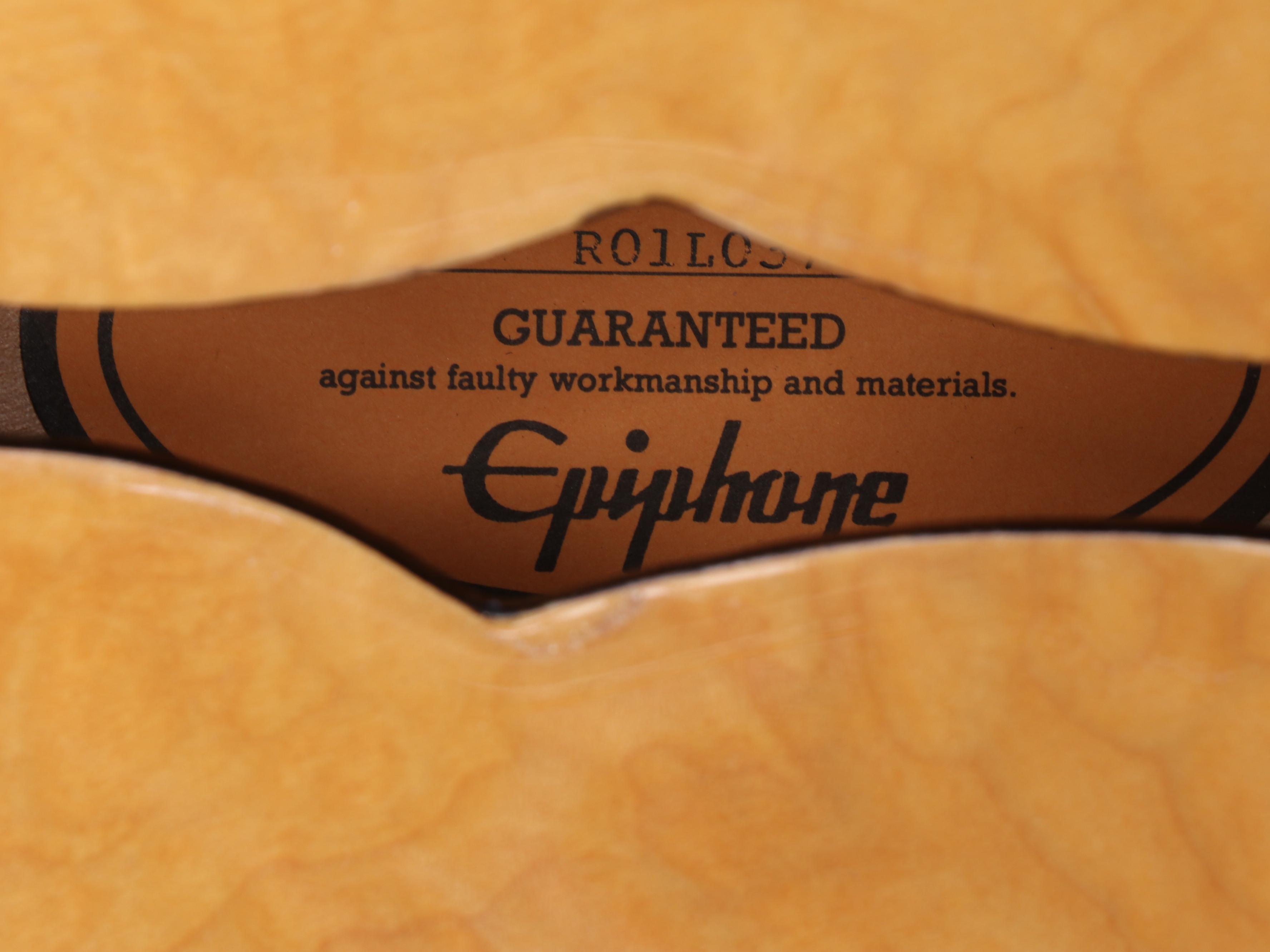 Epiphone Casino Natural Finish Hollowbody Electric Guitar, 2001