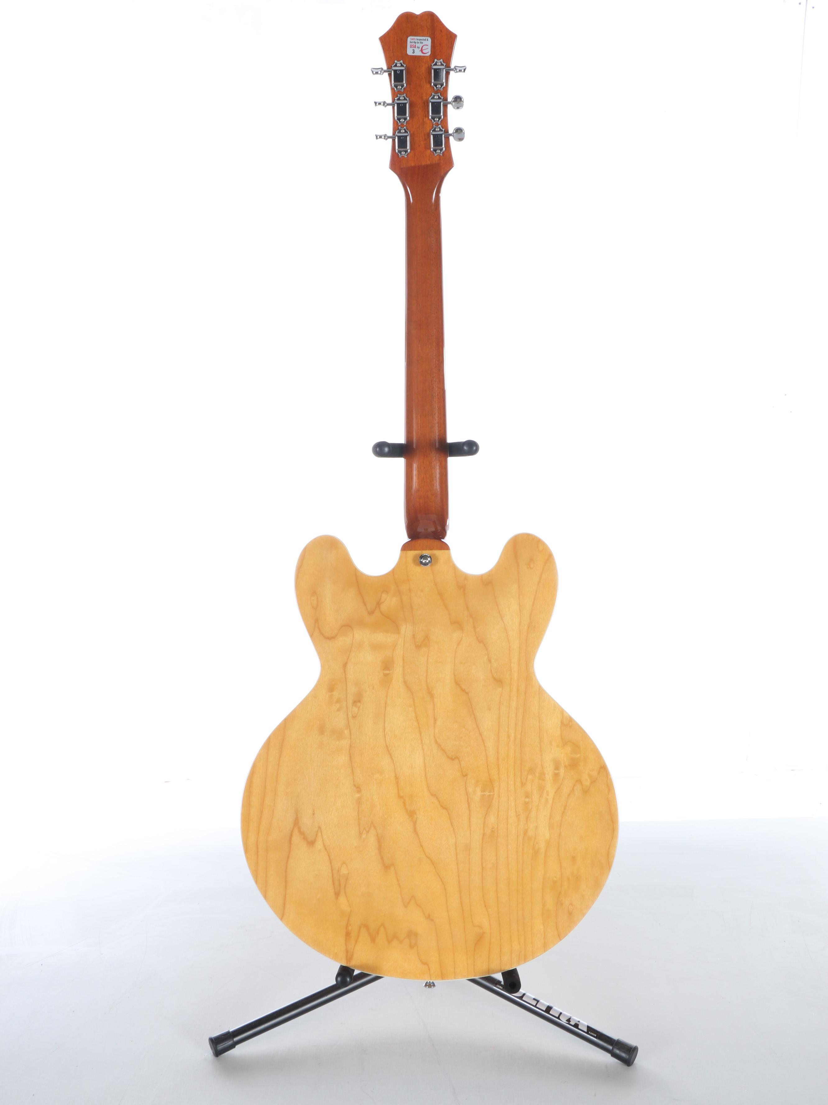 Epiphone Casino Natural Finish Hollowbody Electric Guitar, 2001