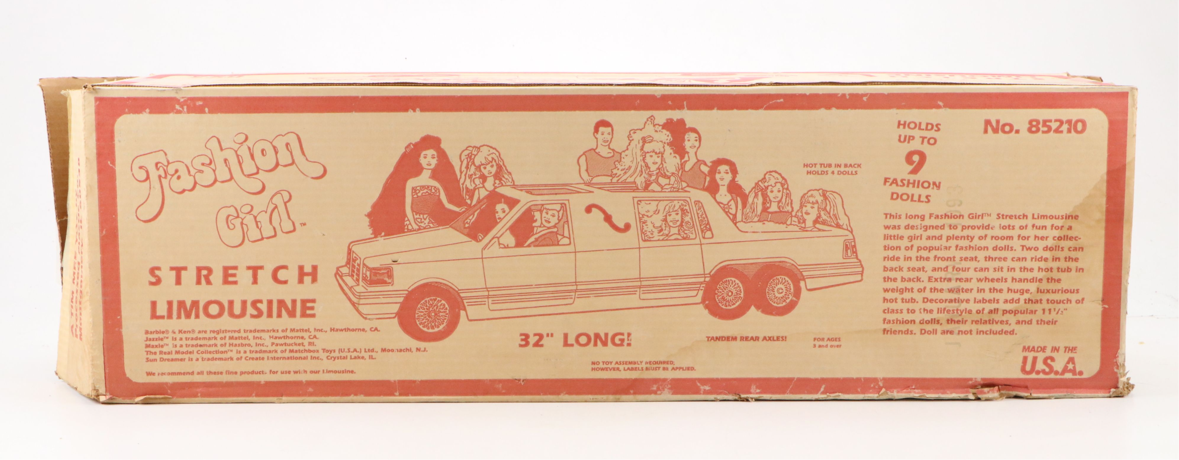 Fashion Girl Stretch Limousine and Hot Tub with Barbie and More Doll Accessories