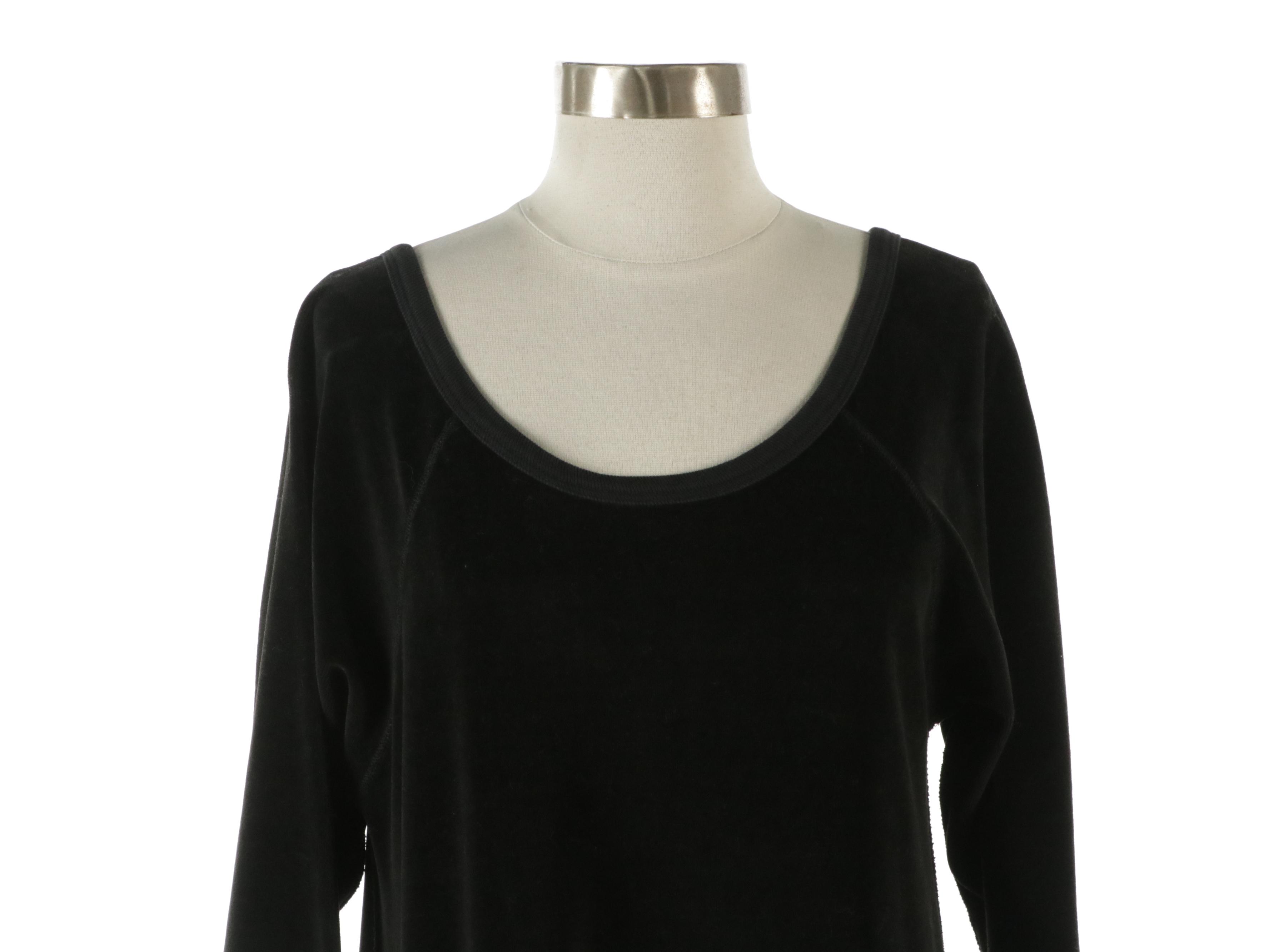 Sonia Rykiel Black Velveteen Long Sleeve Maxi Dress