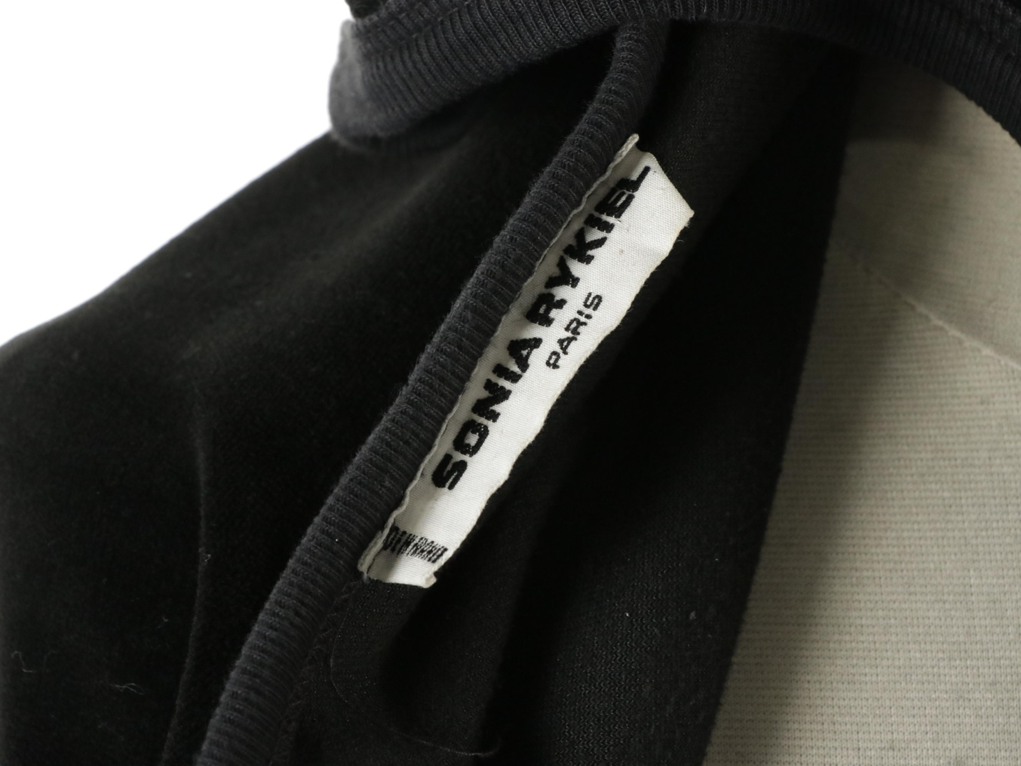 Sonia Rykiel Black Velveteen Long Sleeve Maxi Dress