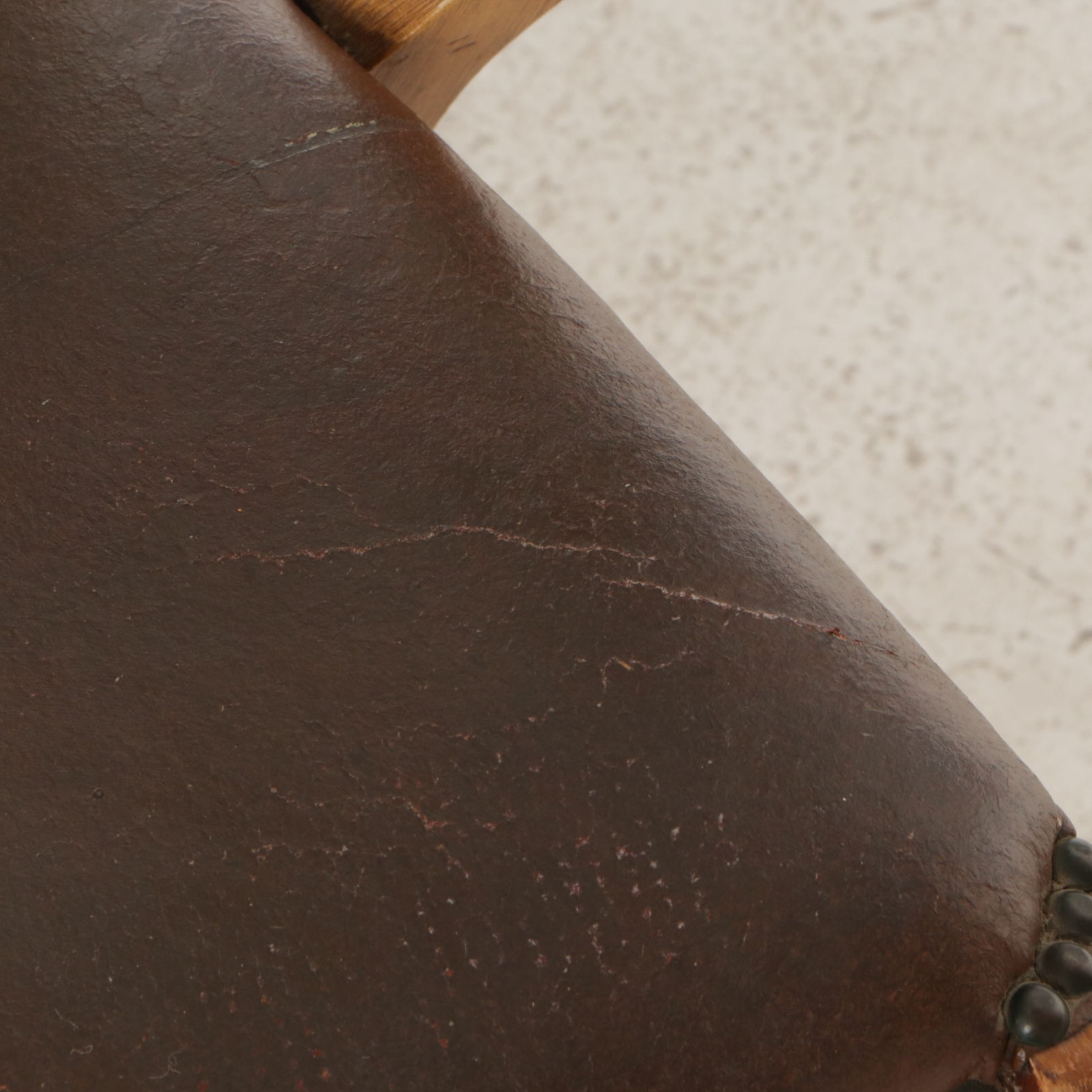 Coronado Southwestern Style Paint Decorated Chairs with Leather Upholstery