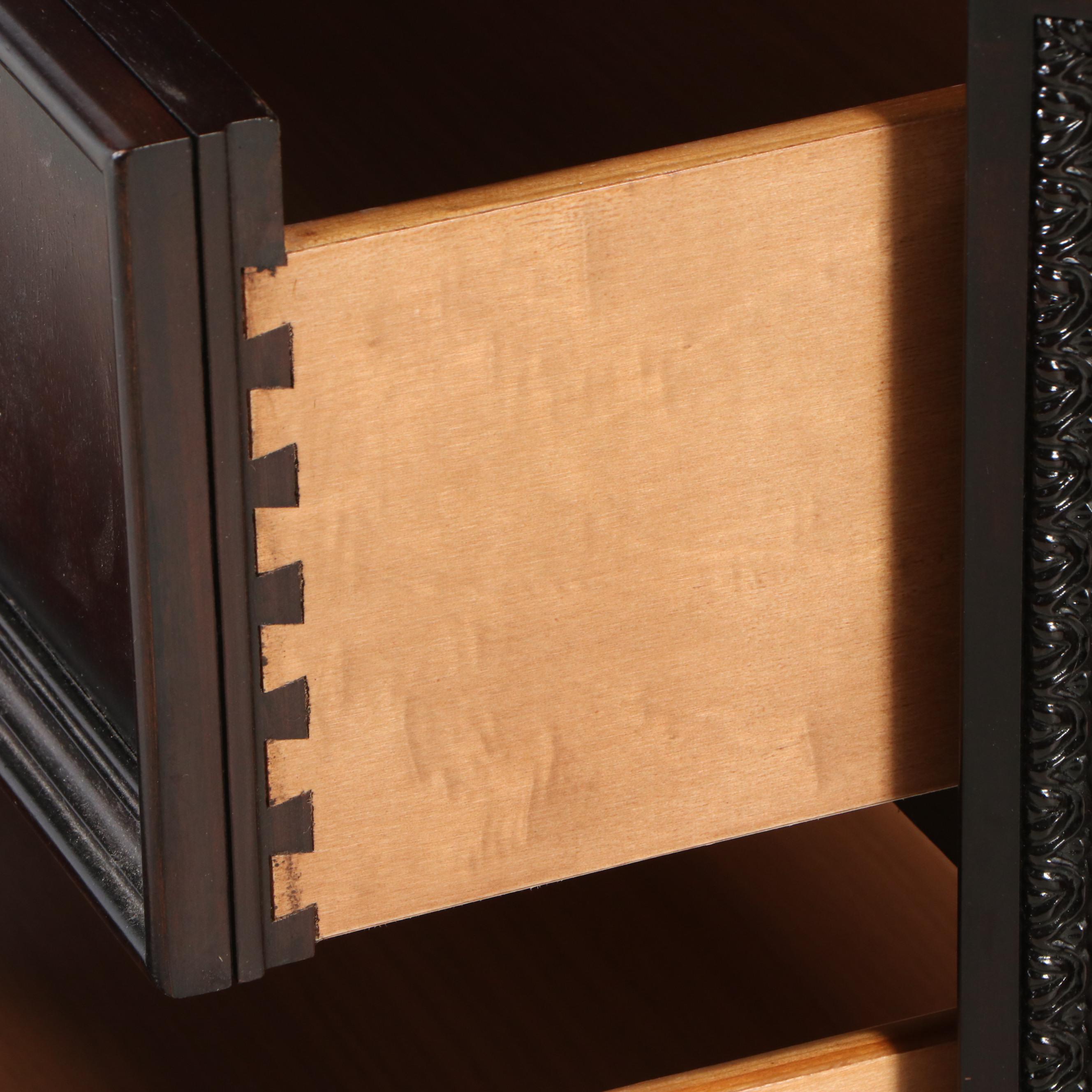 Pair of Thomasville Granite Top Mahogany Nightstands