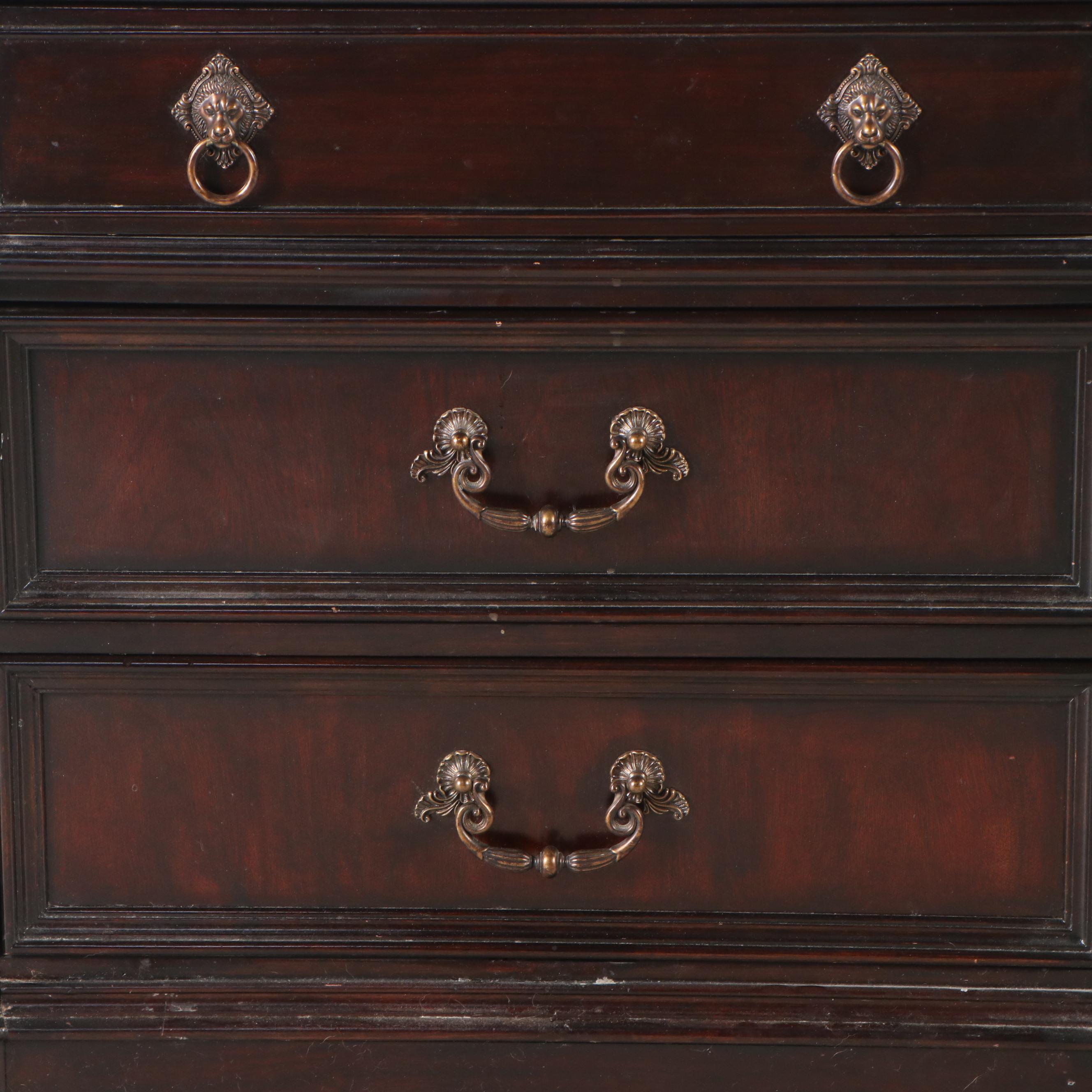 Pair of Thomasville Granite Top Mahogany Nightstands
