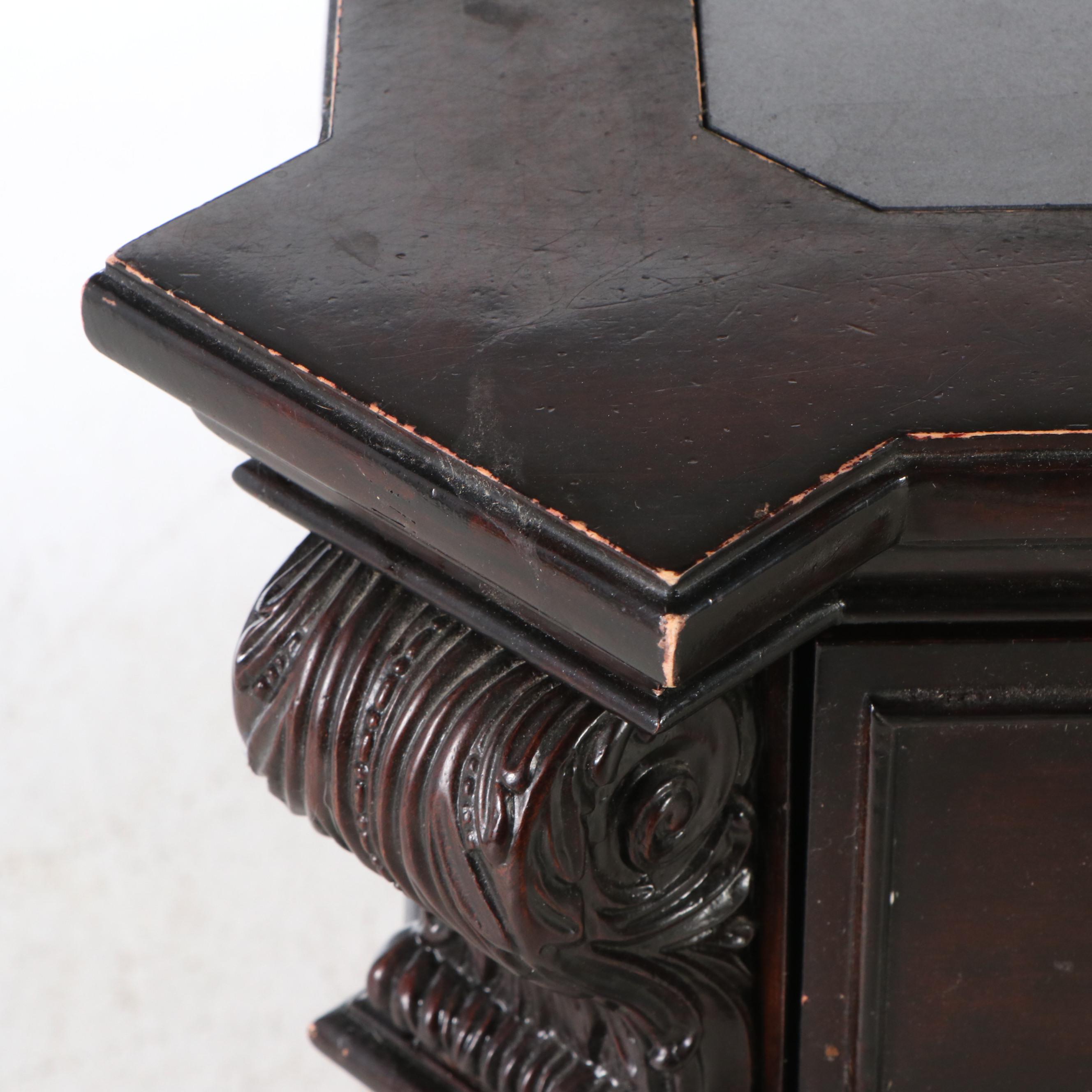 Pair of Thomasville Granite Top Mahogany Nightstands