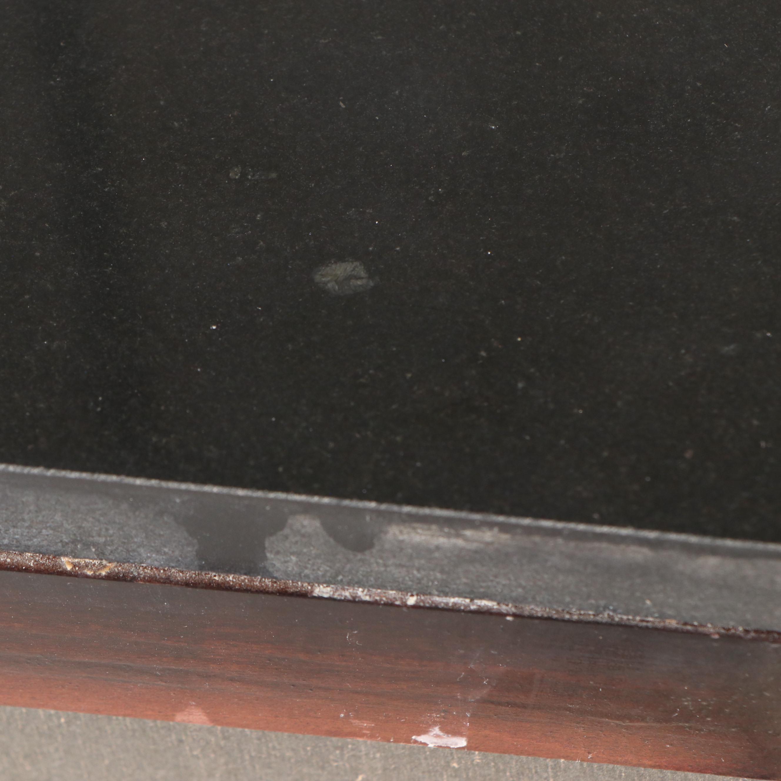 Pair of Thomasville Granite Top Mahogany Nightstands