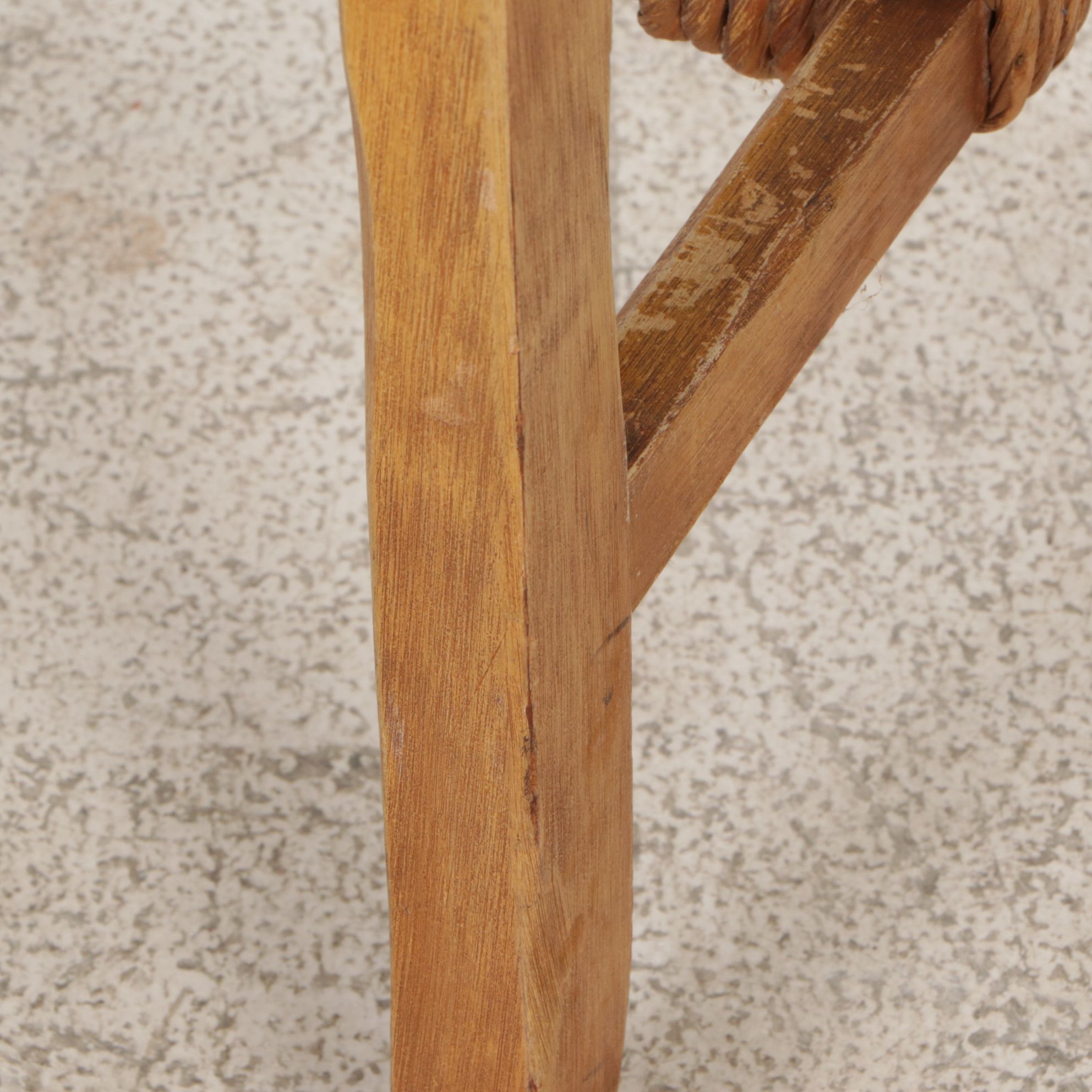 Coronado Southwestern Style Paint Decorated Chairs with Leather Upholstery