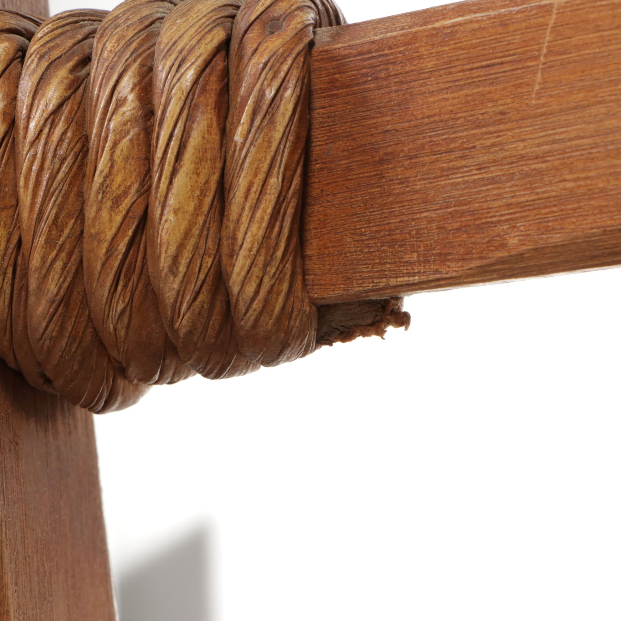 Coronado Southwestern Style Paint Decorated Chairs with Leather Upholstery