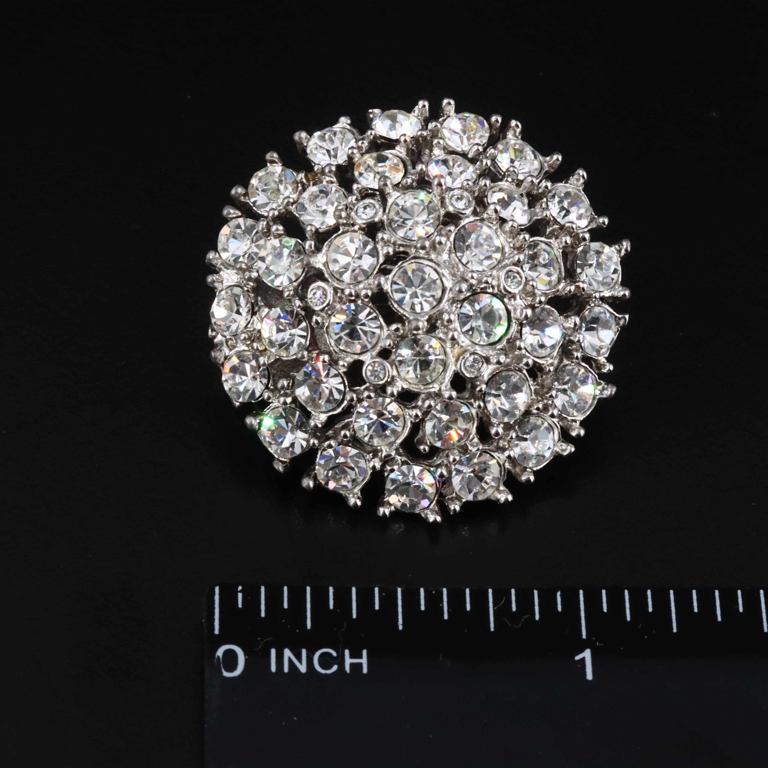 St. John Rhinestone Clip Earrings