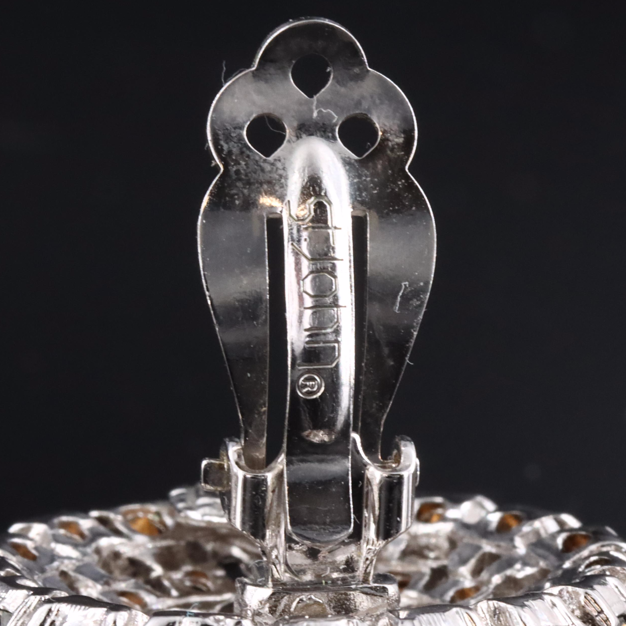 St. John Rhinestone Clip Earrings