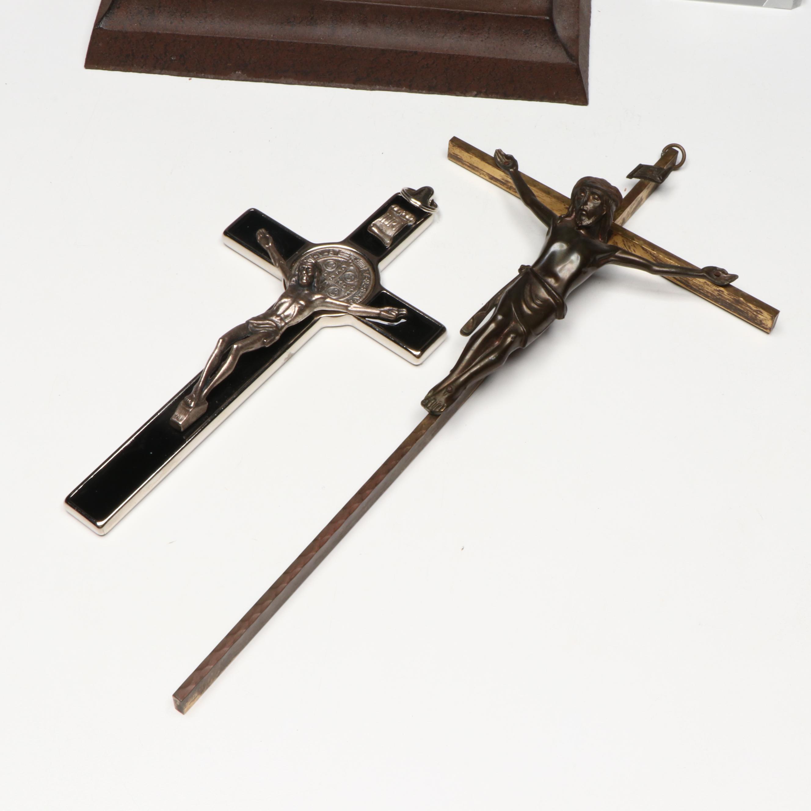 Wrought Iron Cross, Glass Cross Candle Holder, and More Christian Décor