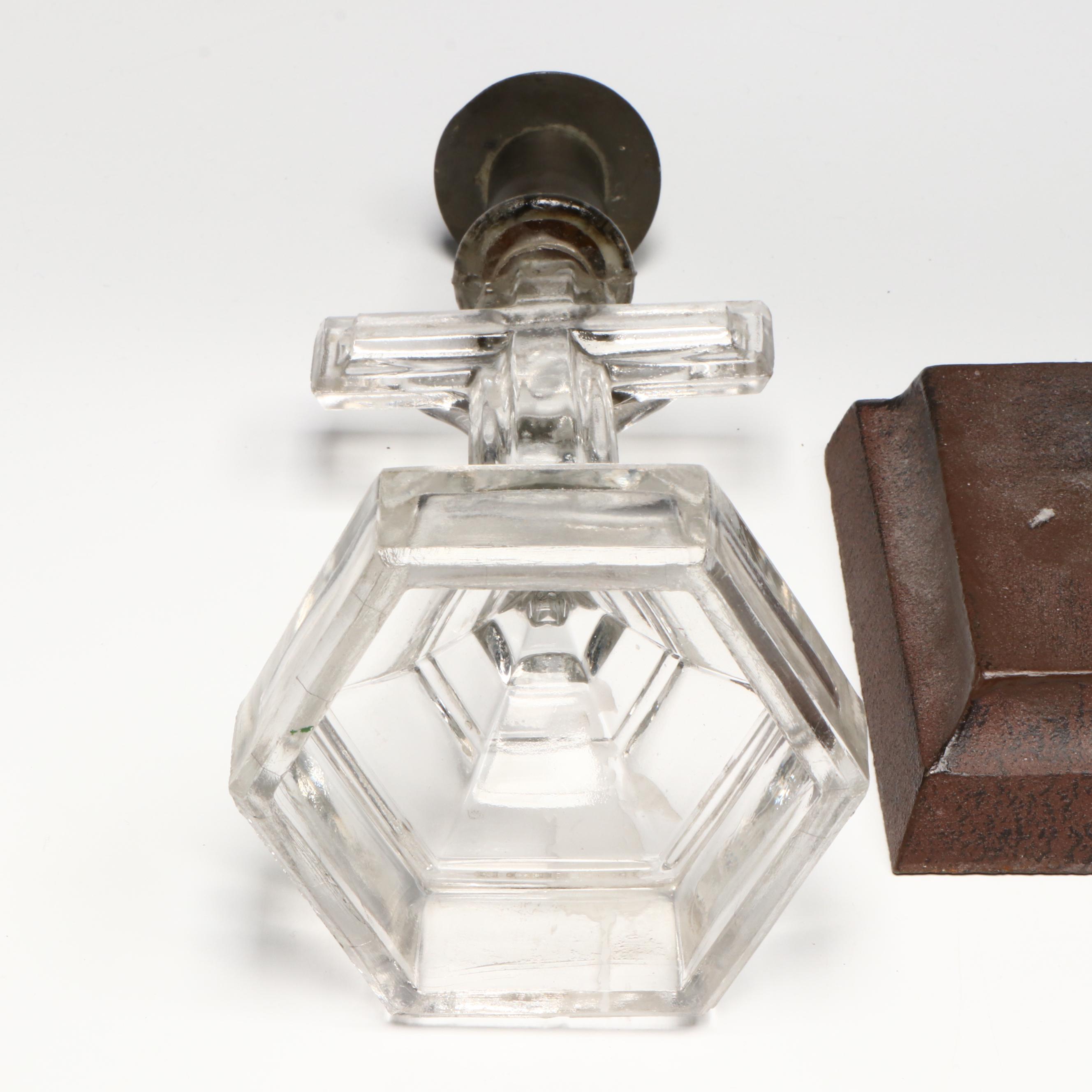 Wrought Iron Cross, Glass Cross Candle Holder, and More Christian Décor