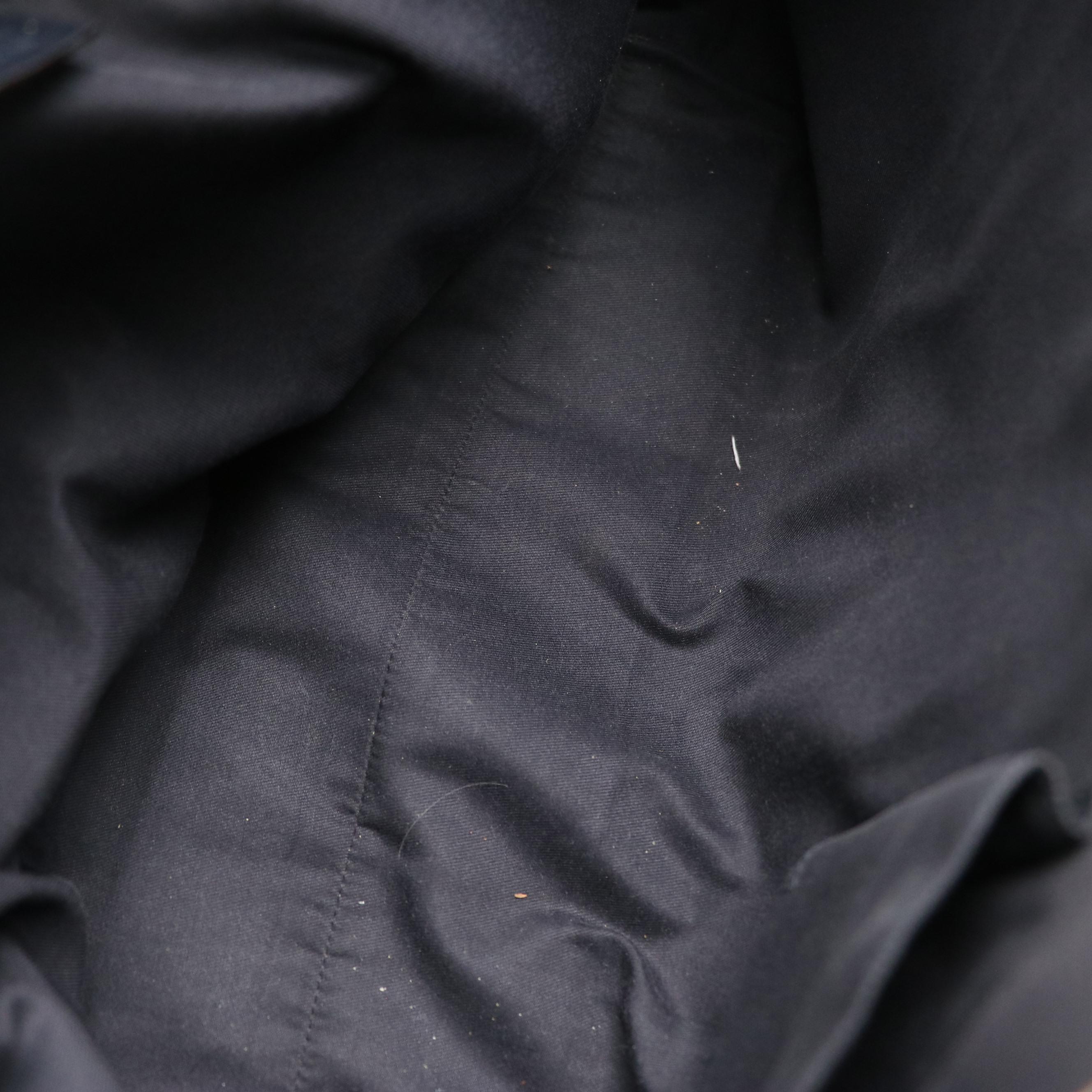 Gucci Navy GG Supreme Canvas and Leather Tote