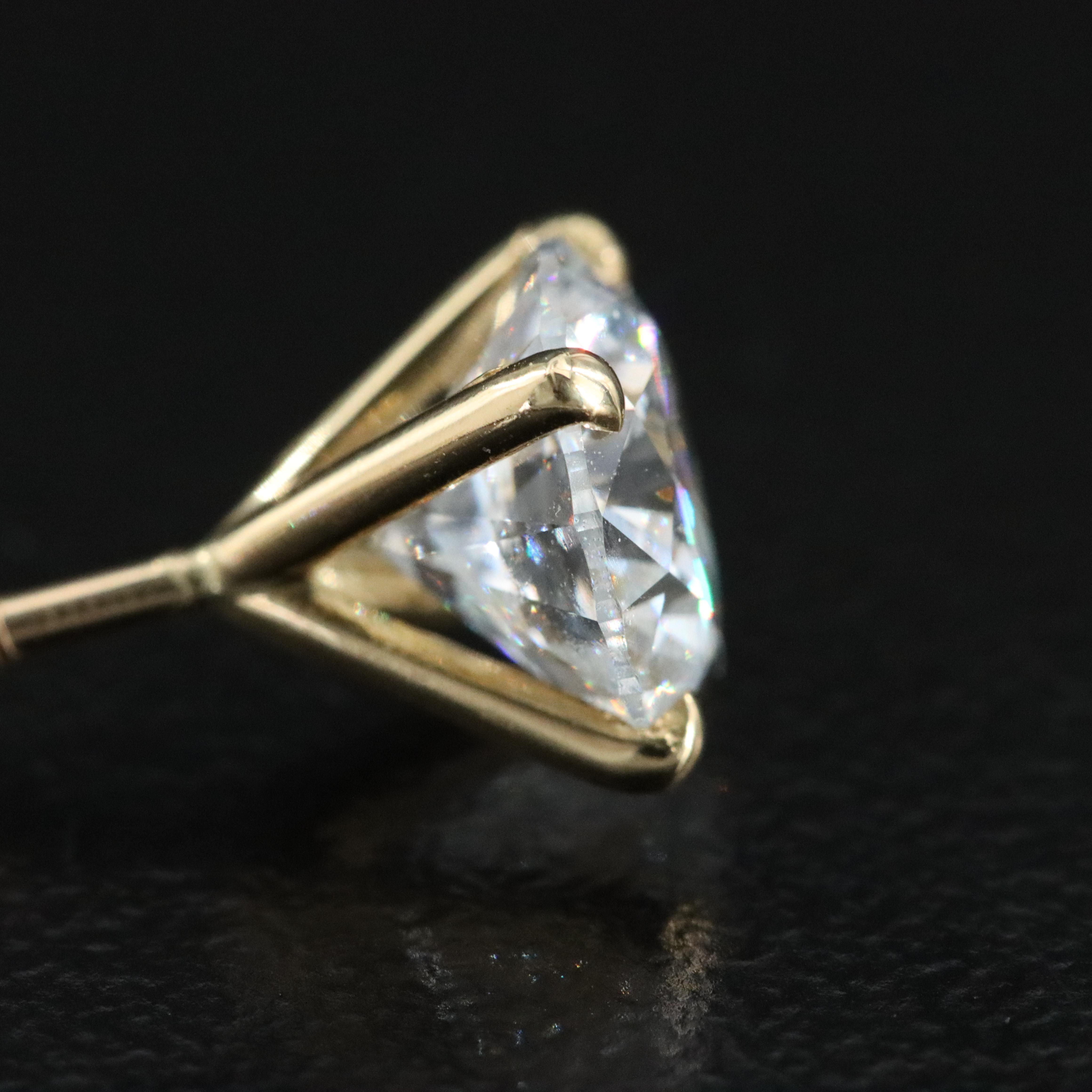 18K 3.02 CTW Lab Grown Diamond Earrings with IGI Jewelry Report