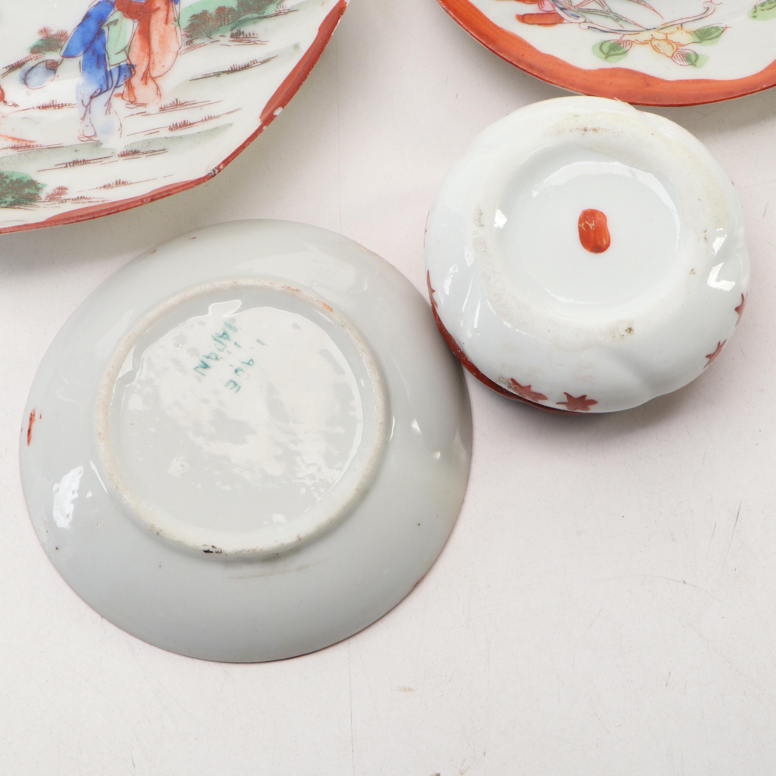 Japanese Kutani Porcelain Tableware and Accessories