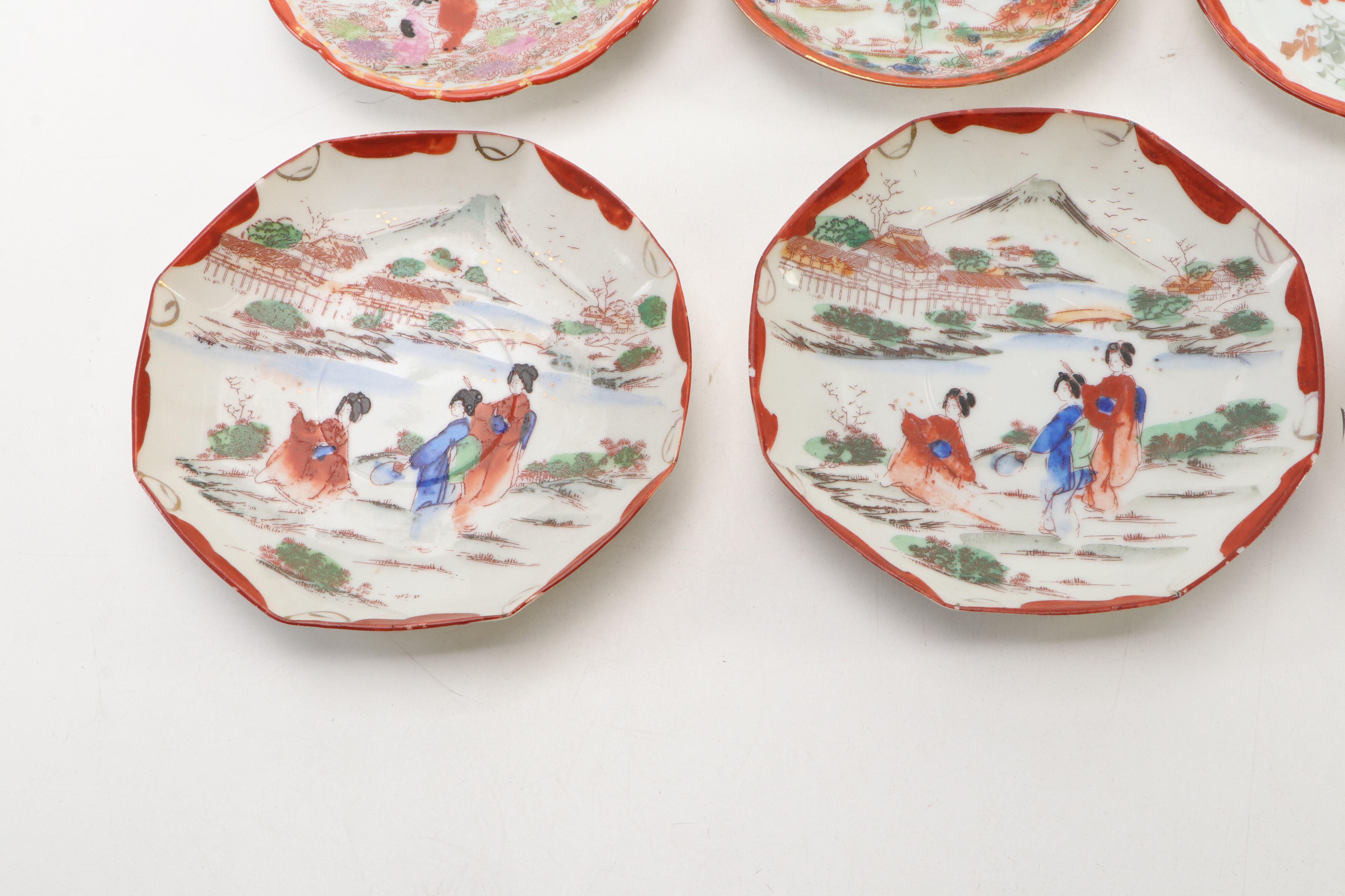 Japanese Kutani Porcelain Tableware and Accessories