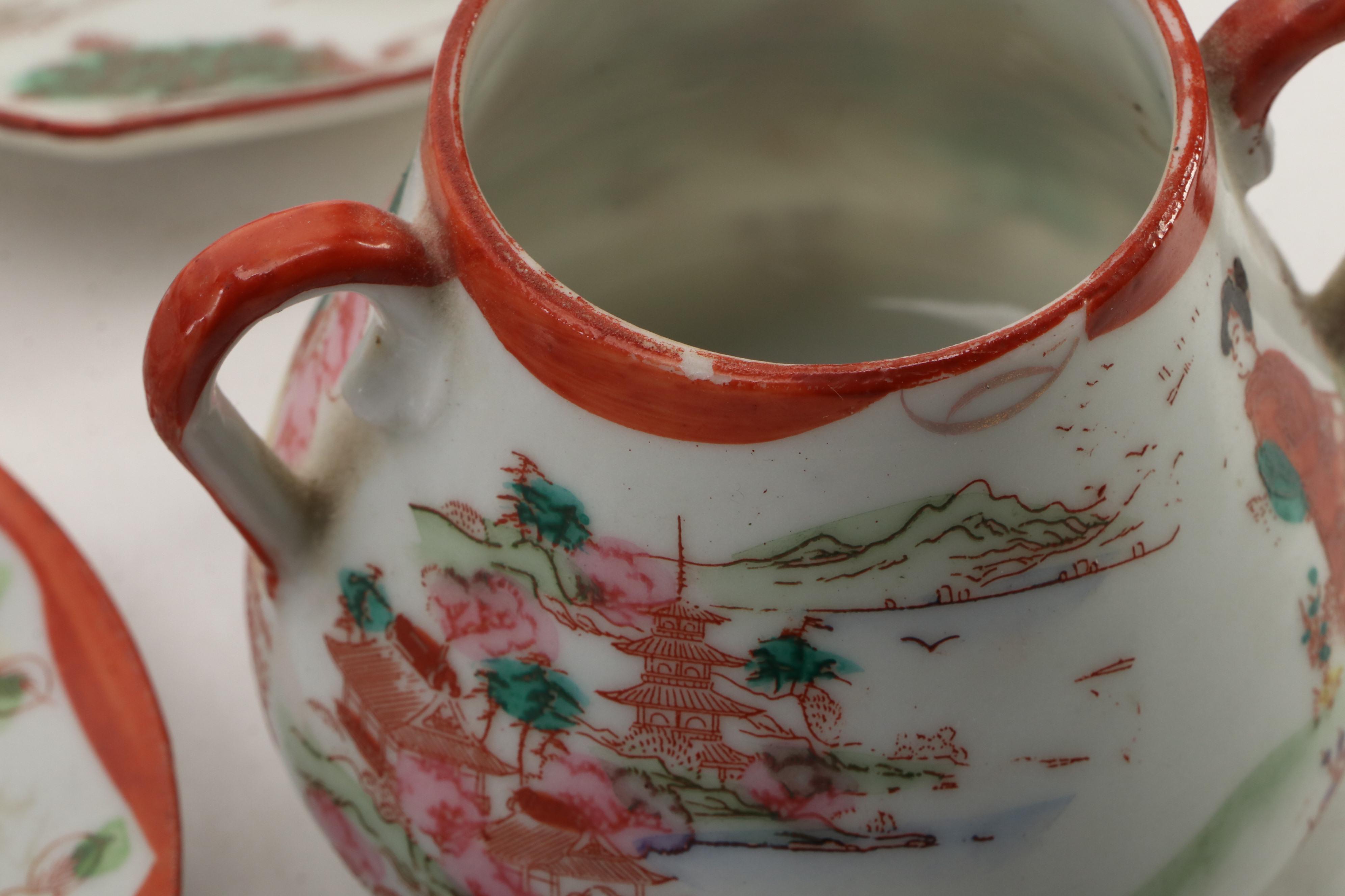 Japanese Kutani Porcelain Tableware and Accessories