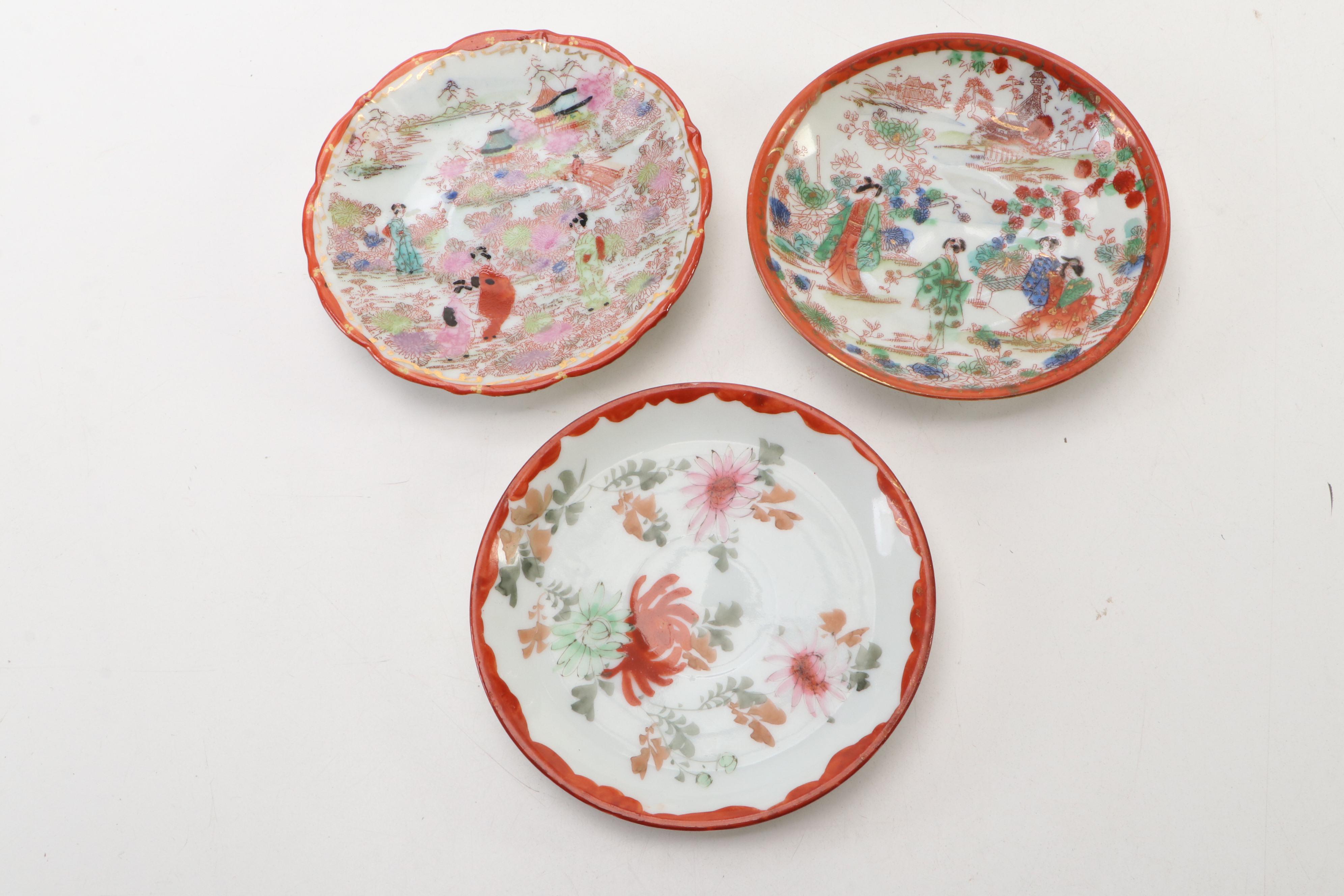 Japanese Kutani Porcelain Tableware and Accessories