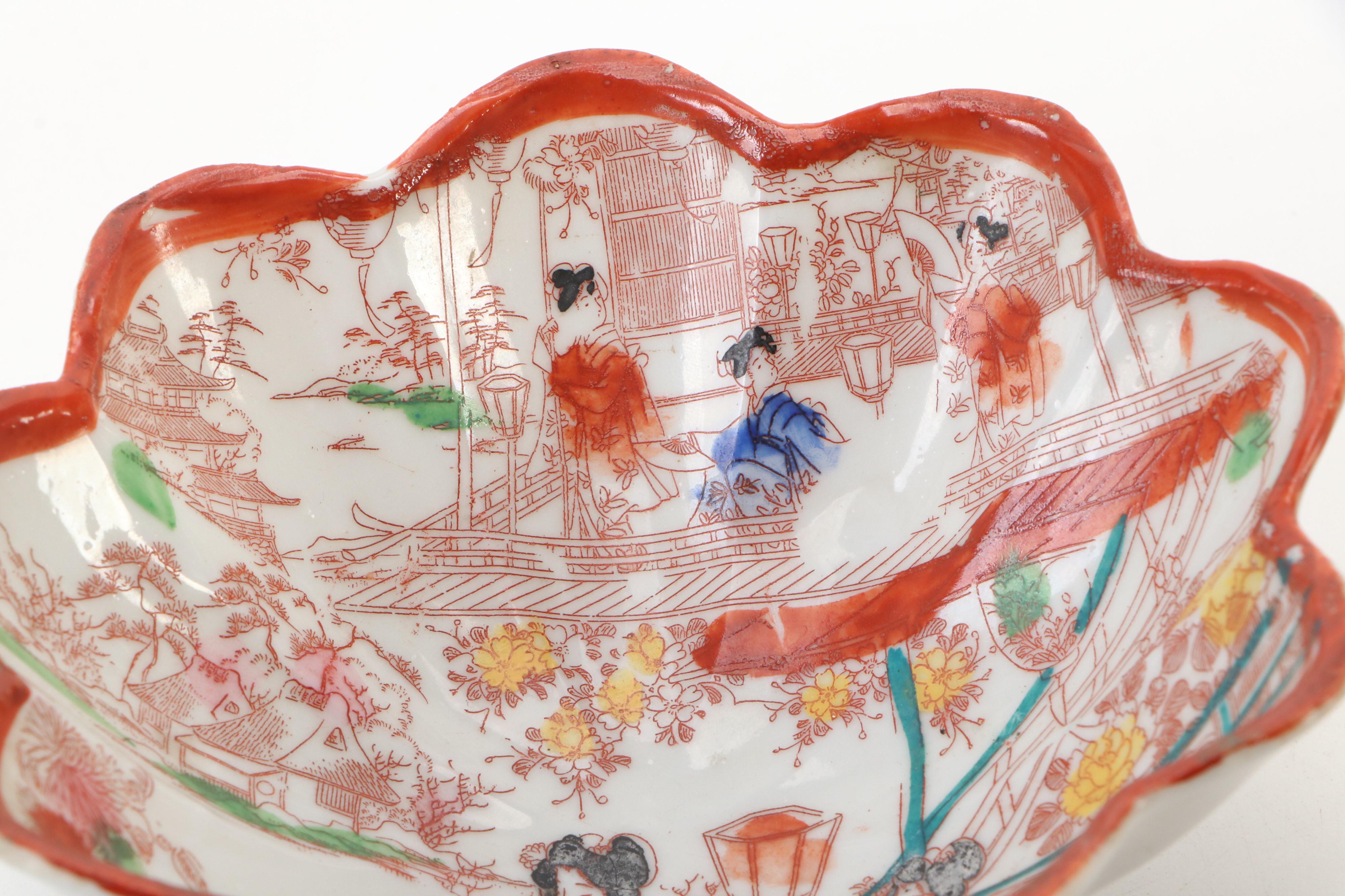 Japanese Kutani Porcelain Tableware and Accessories