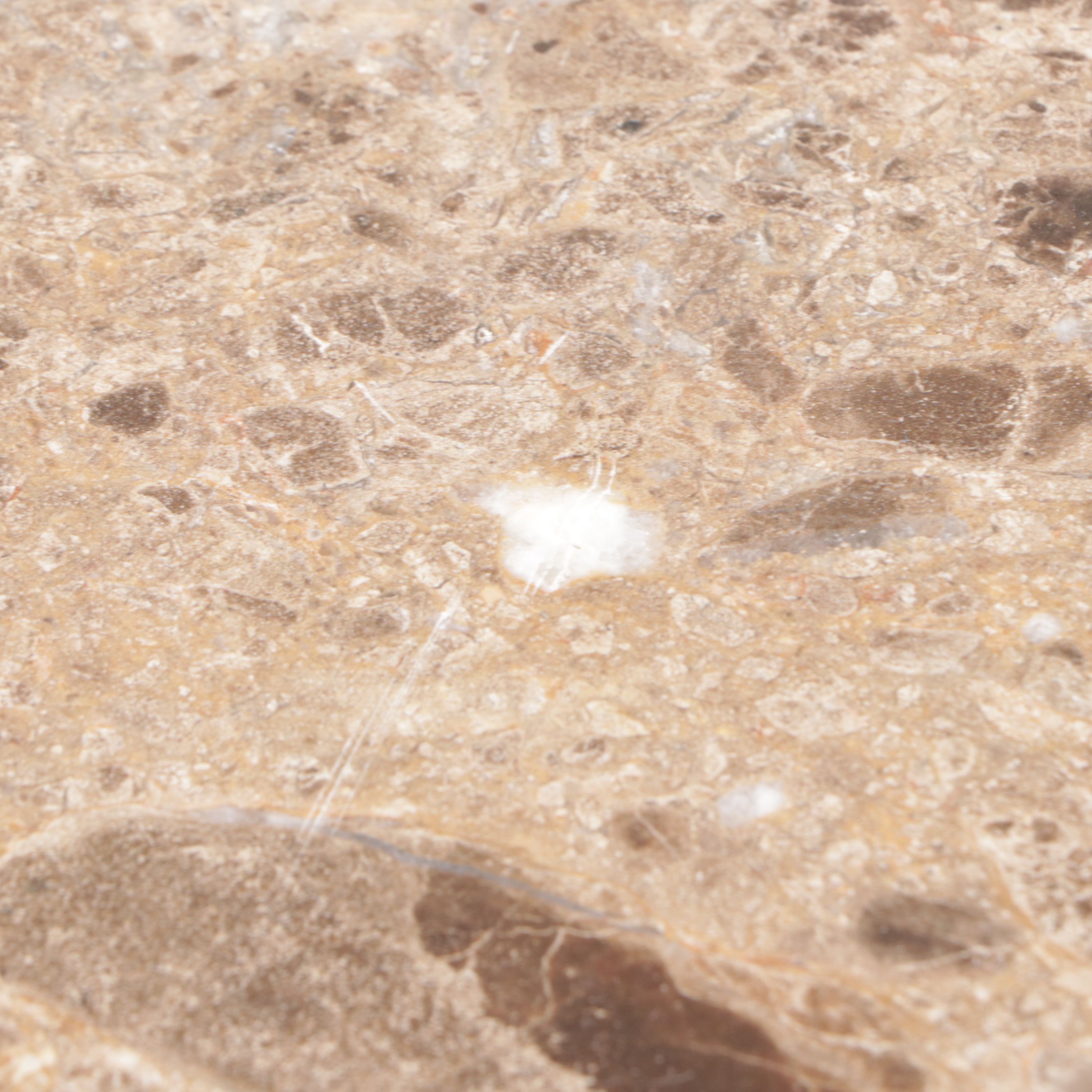 Thomasville Mediterranean Style Marble Top Round End Table