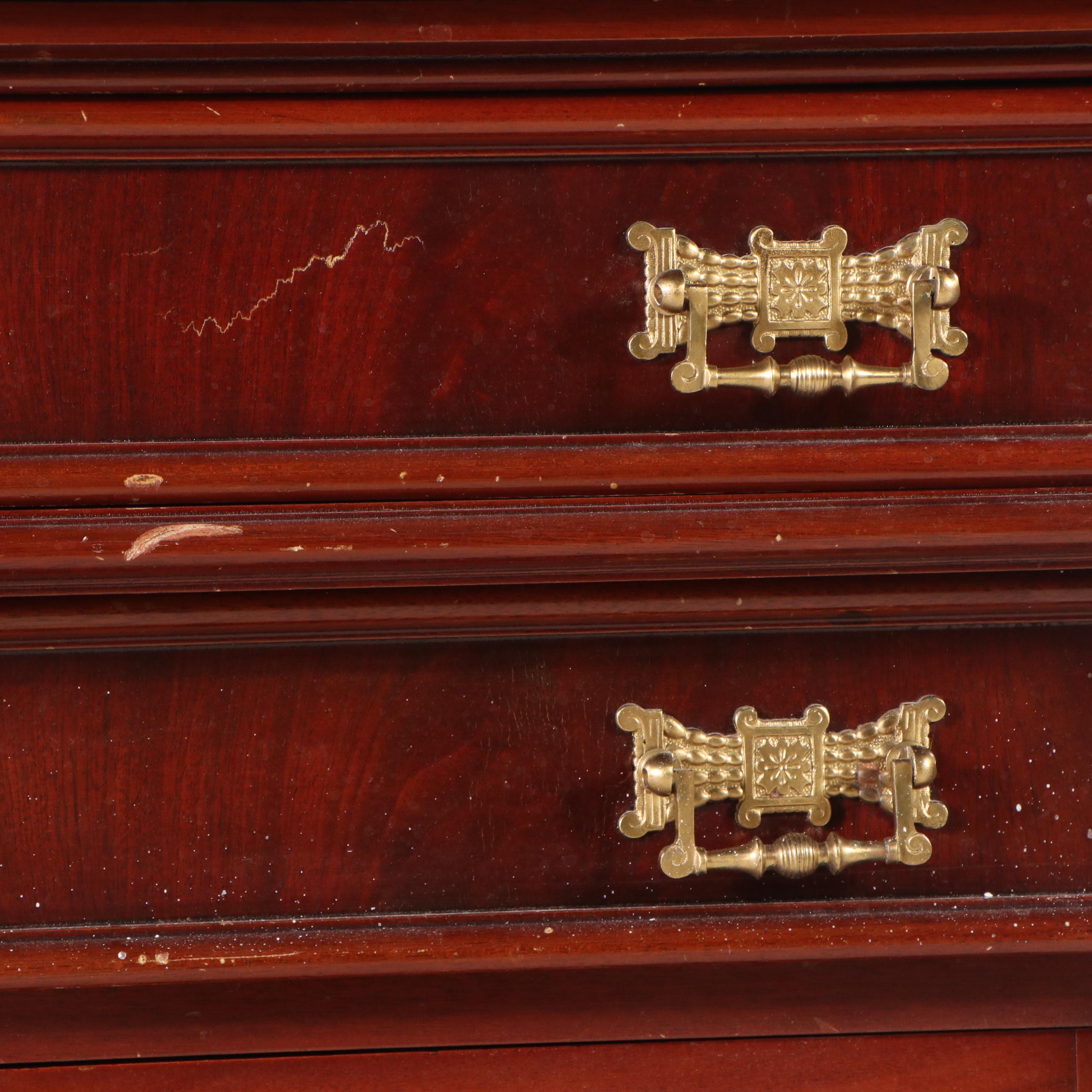 Victorian Pink Marble Top Mahogany Washstand, Late 19th/Early 20th Century