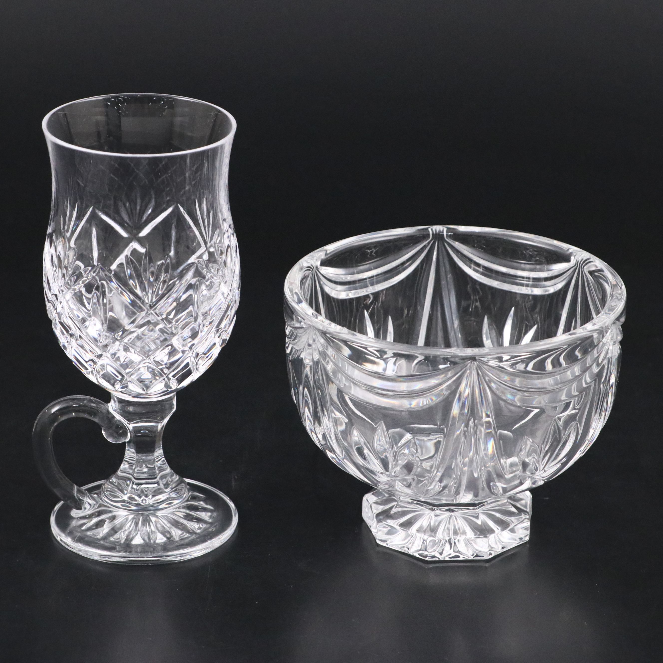 Waterford Crystal Vase, Bud Vase, Bowl, and Irish Coffee Glass