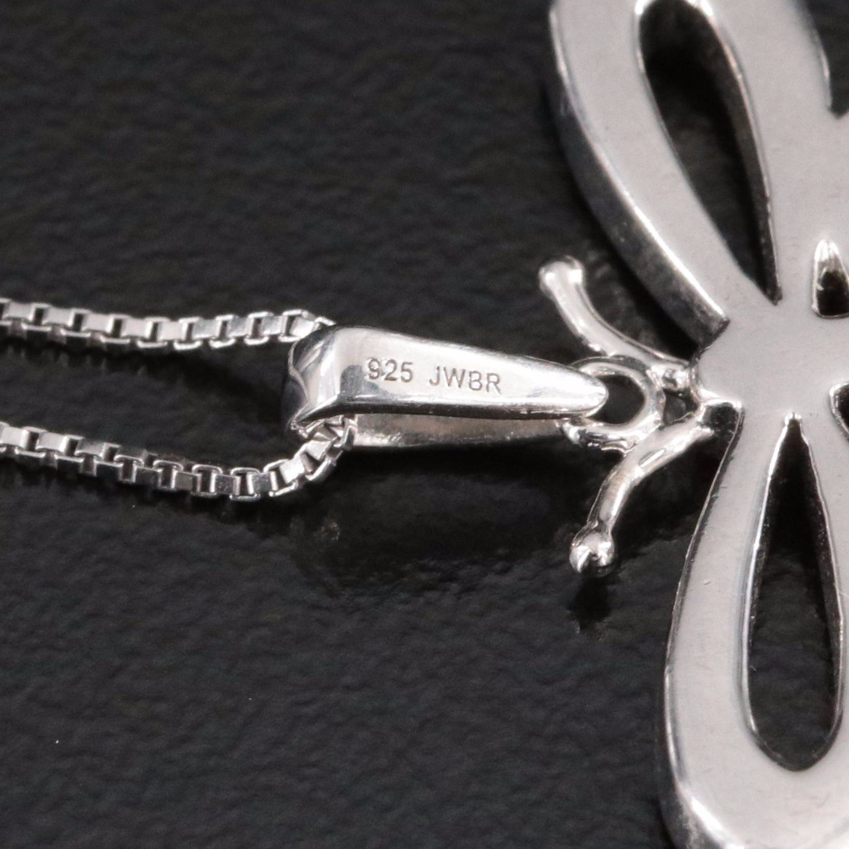 Sterling Diamond Dragonfly Pendant Necklace