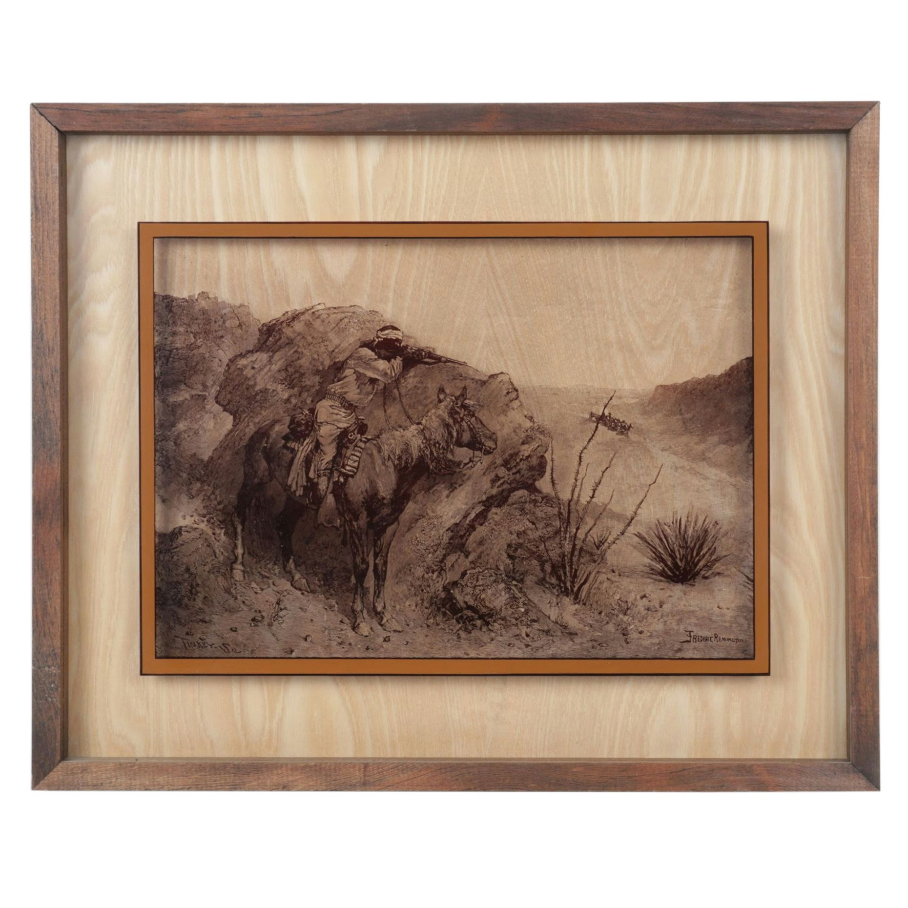 Lucid Lines Photography on Glass After Frederic Remington "Apache Ambush"