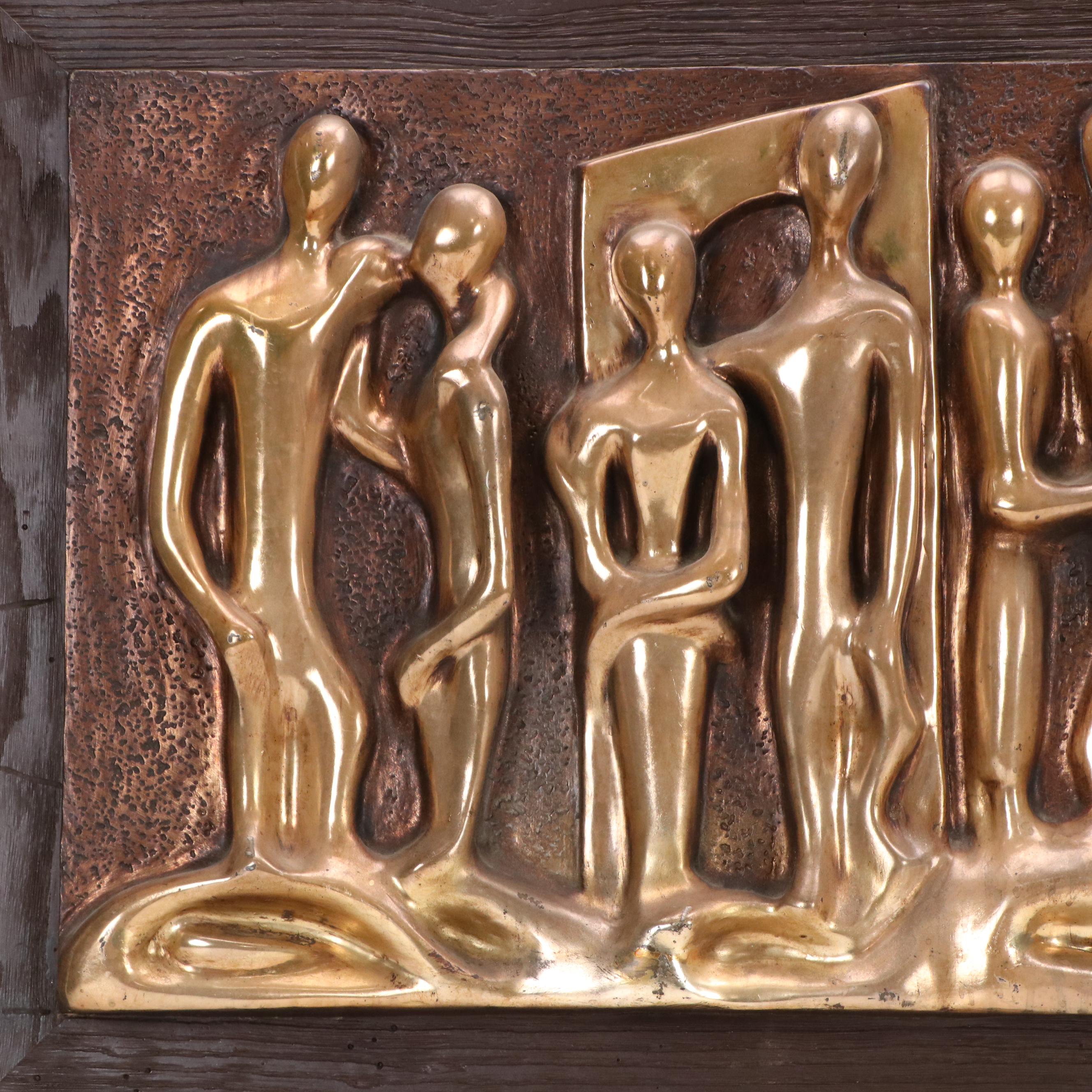 Finesse Originals Figural Fiberglass Relief Wall Sculpture "Lovers"