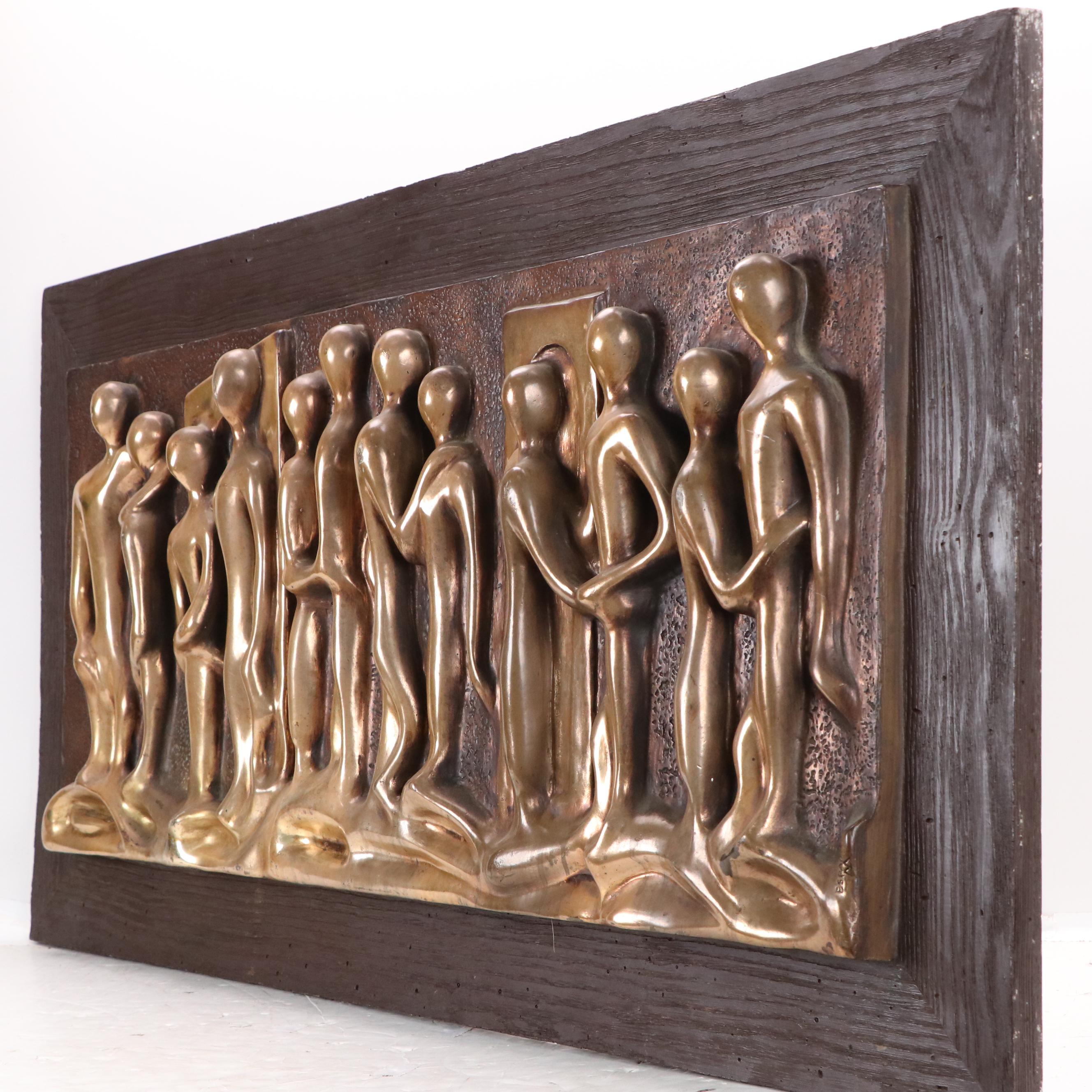 Finesse Originals Figural Fiberglass Relief Wall Sculpture "Lovers"