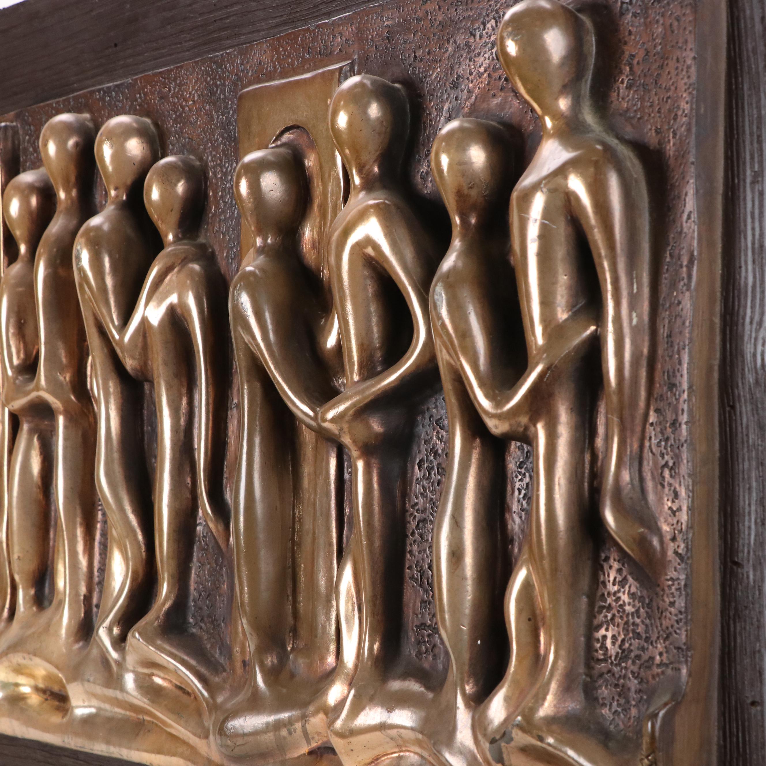 Finesse Originals Figural Fiberglass Relief Wall Sculpture "Lovers"