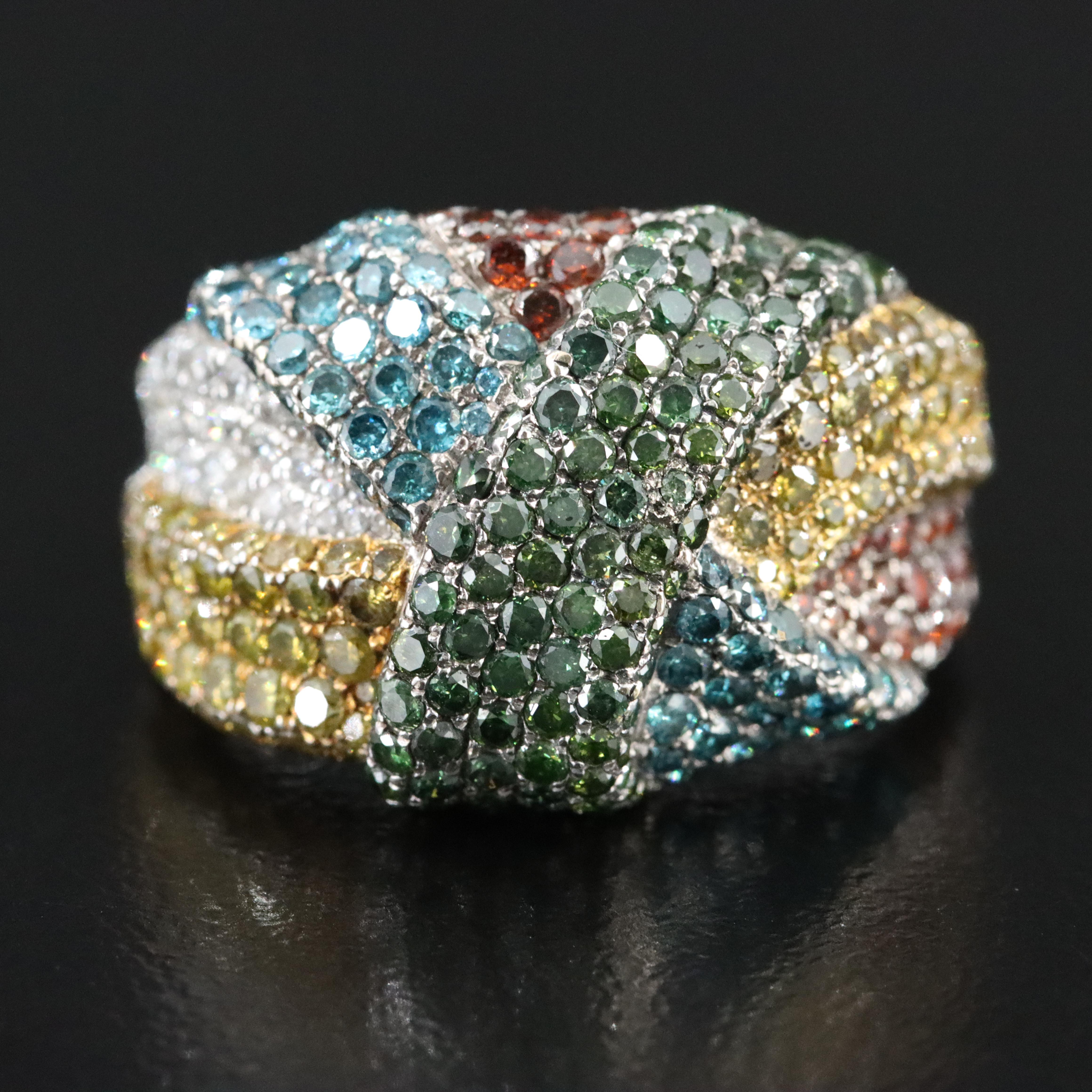 Le Vian 18K 2.81 CTW Diamond Crossover Ring with Fancy Diamonds