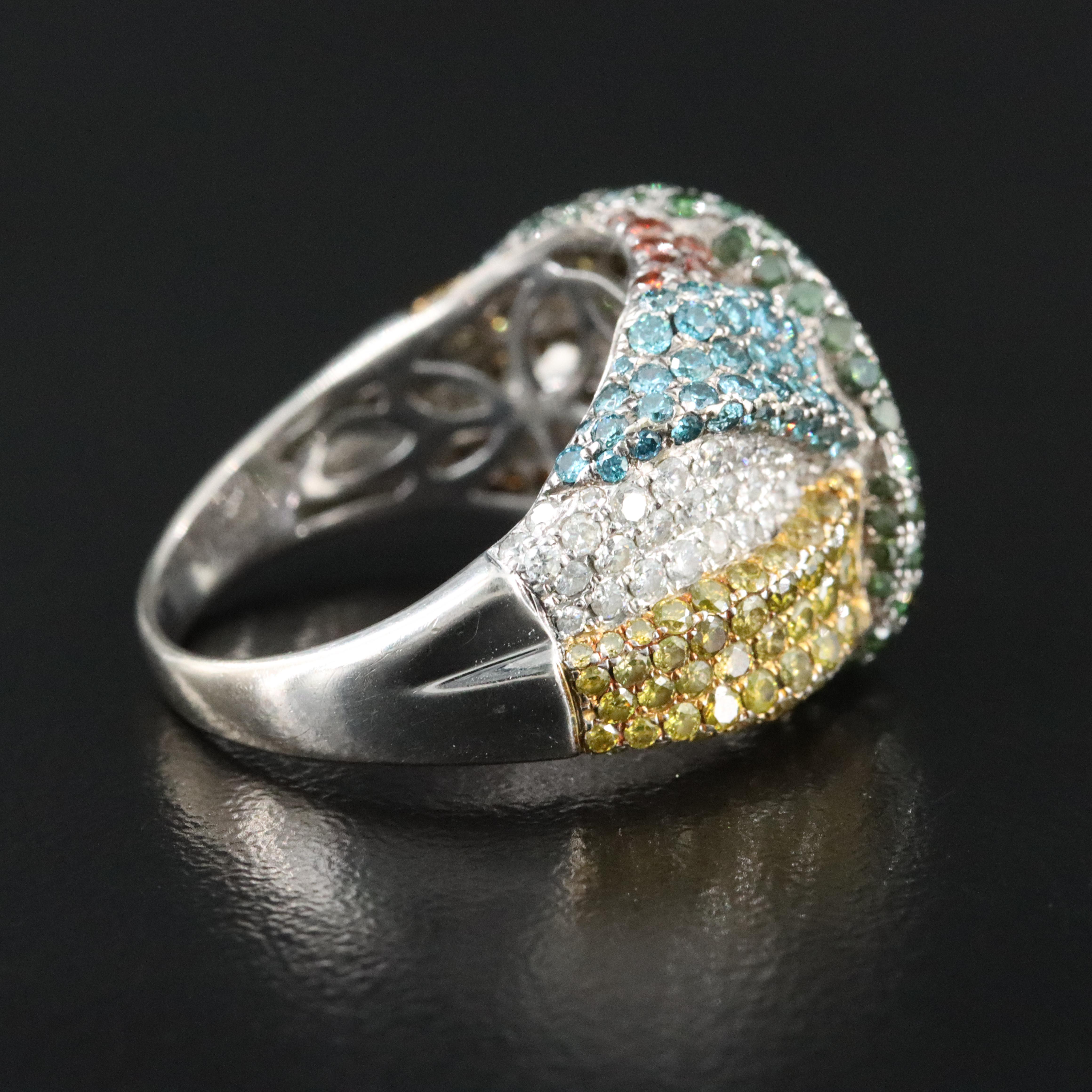 Le Vian 18K 2.81 CTW Diamond Crossover Ring with Fancy Diamonds