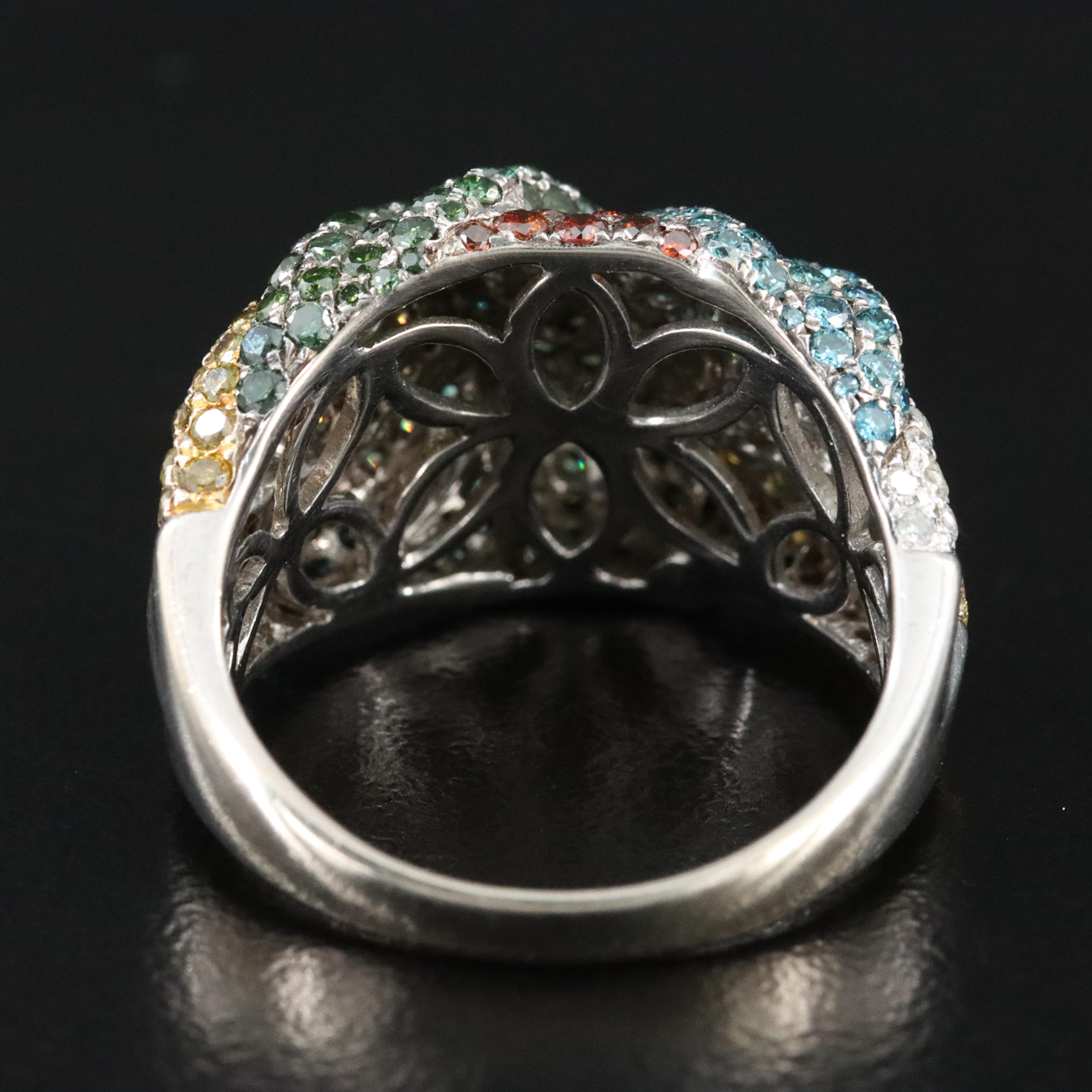 Le Vian 18K 2.81 CTW Diamond Crossover Ring with Fancy Diamonds