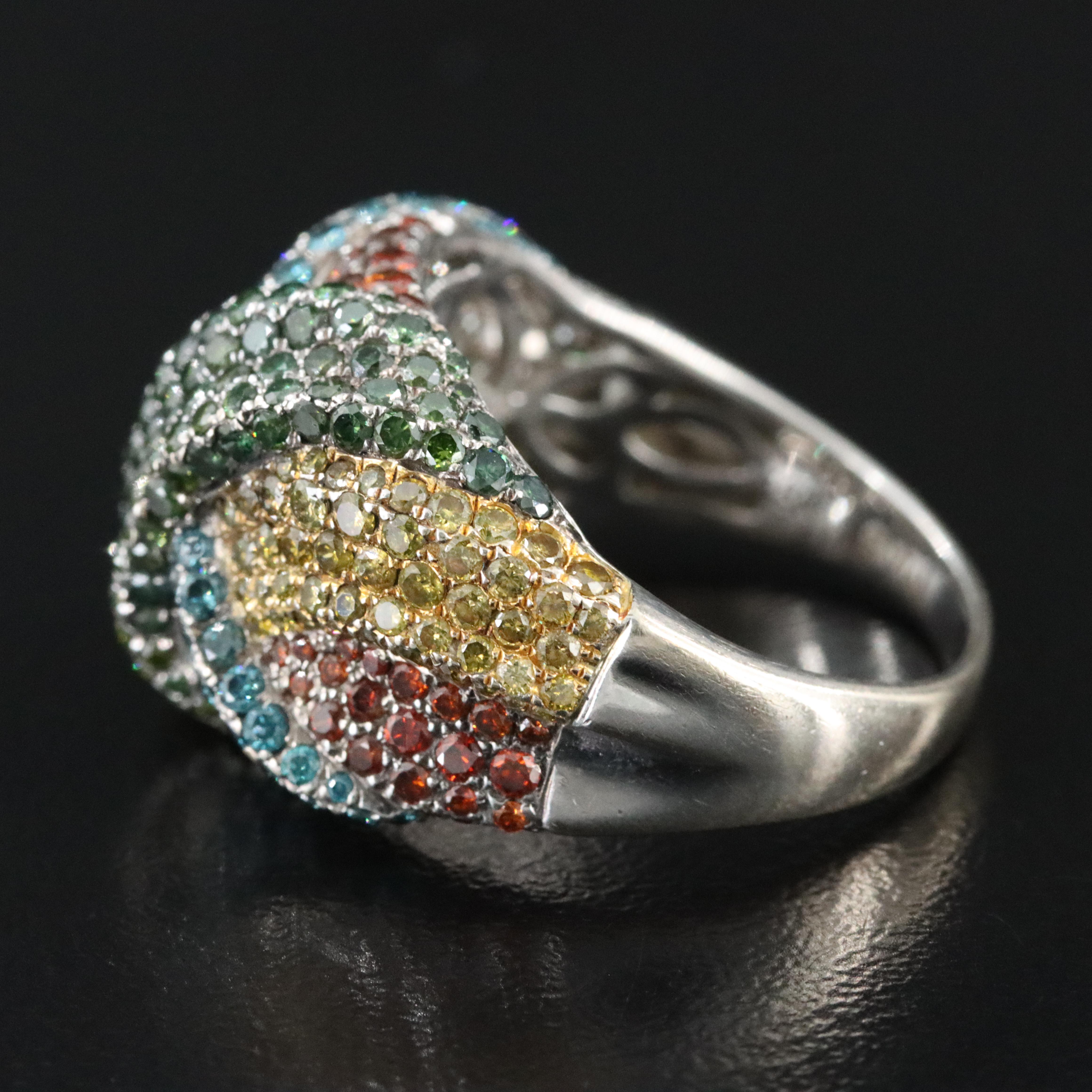 Le Vian 18K 2.81 CTW Diamond Crossover Ring with Fancy Diamonds