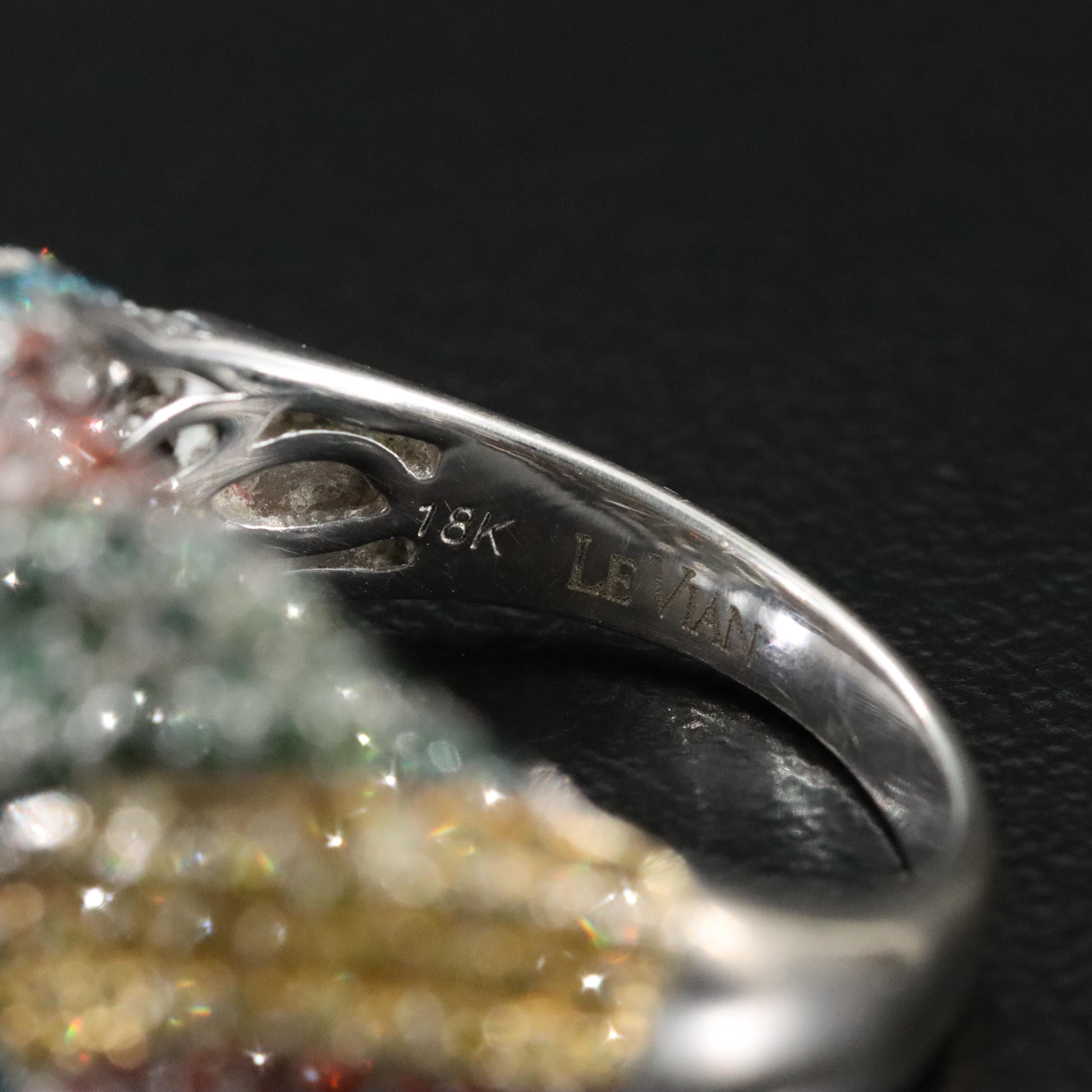 Le Vian 18K 2.81 CTW Diamond Crossover Ring with Fancy Diamonds