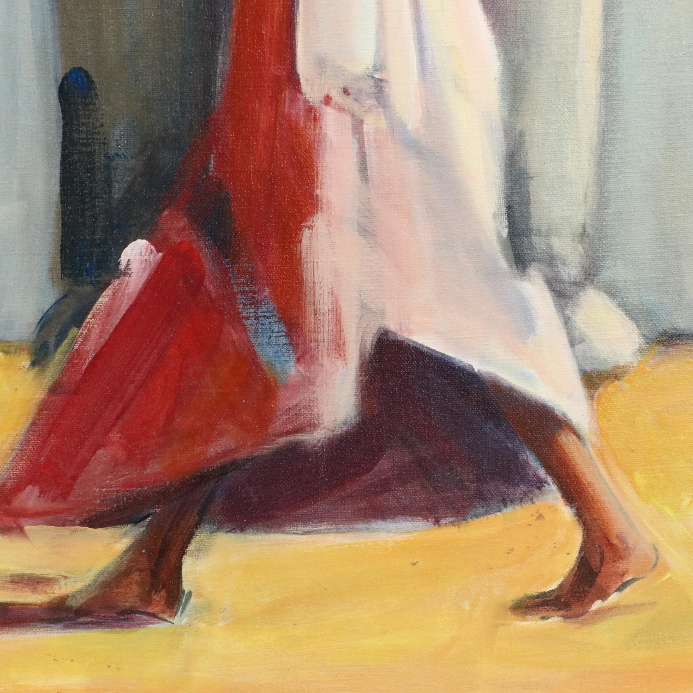 Attributed to Jaja Hronek Kracmar Oil Painting "Elephant Wall in India," 1981