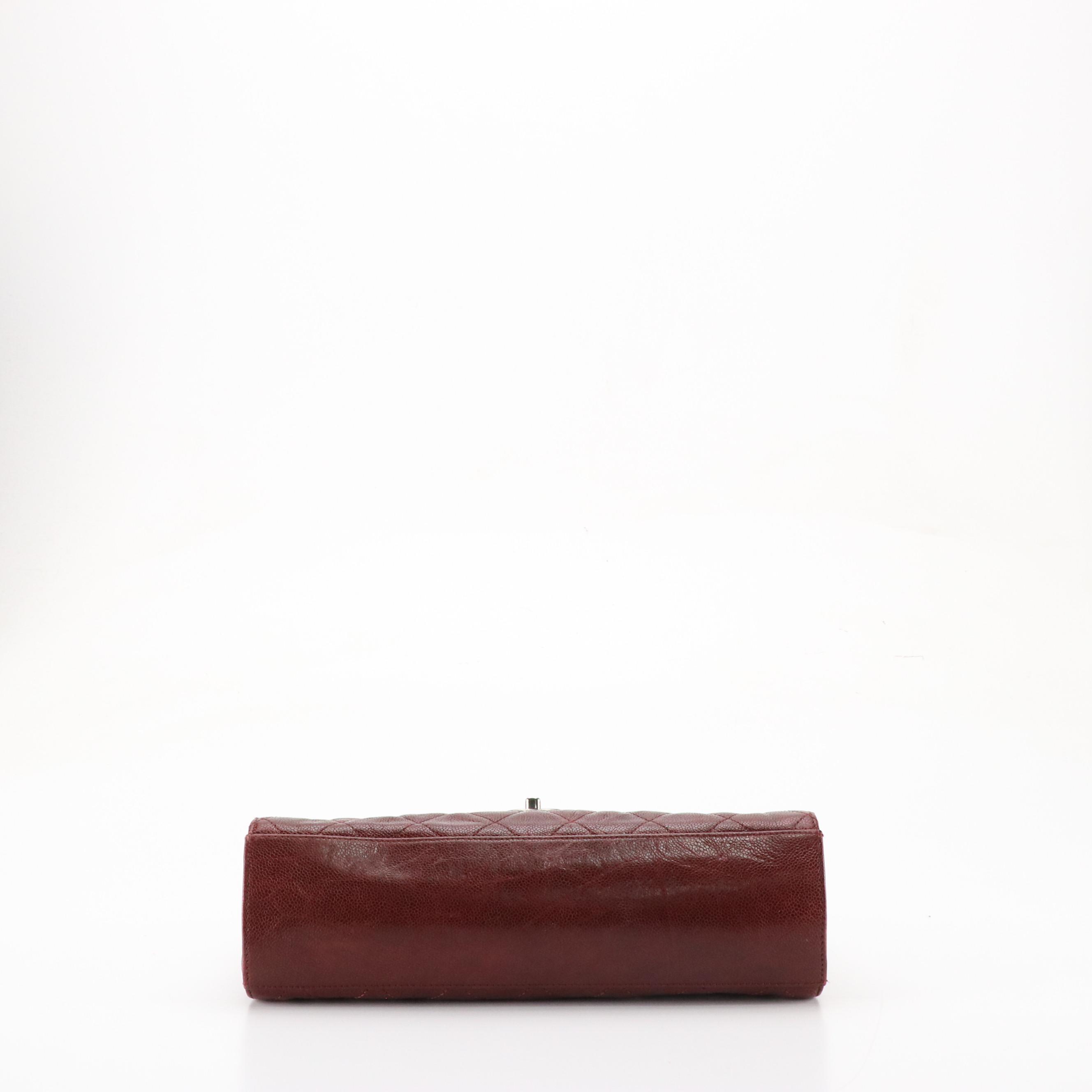 Chanel Shoulder Bag in Burgundy Caviar Leather