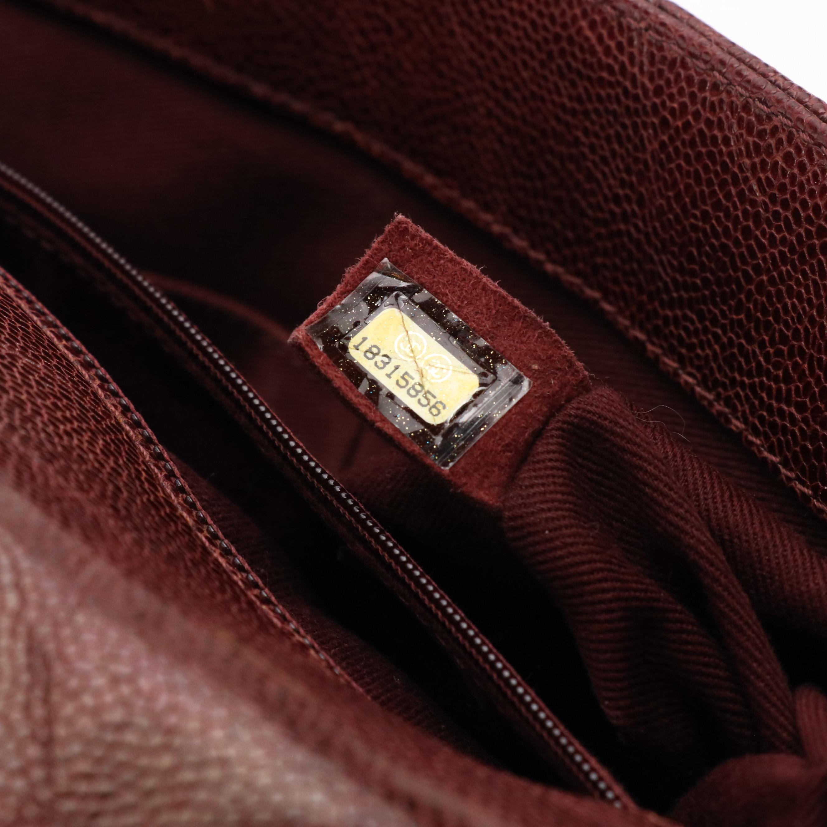 Chanel Shoulder Bag in Burgundy Caviar Leather