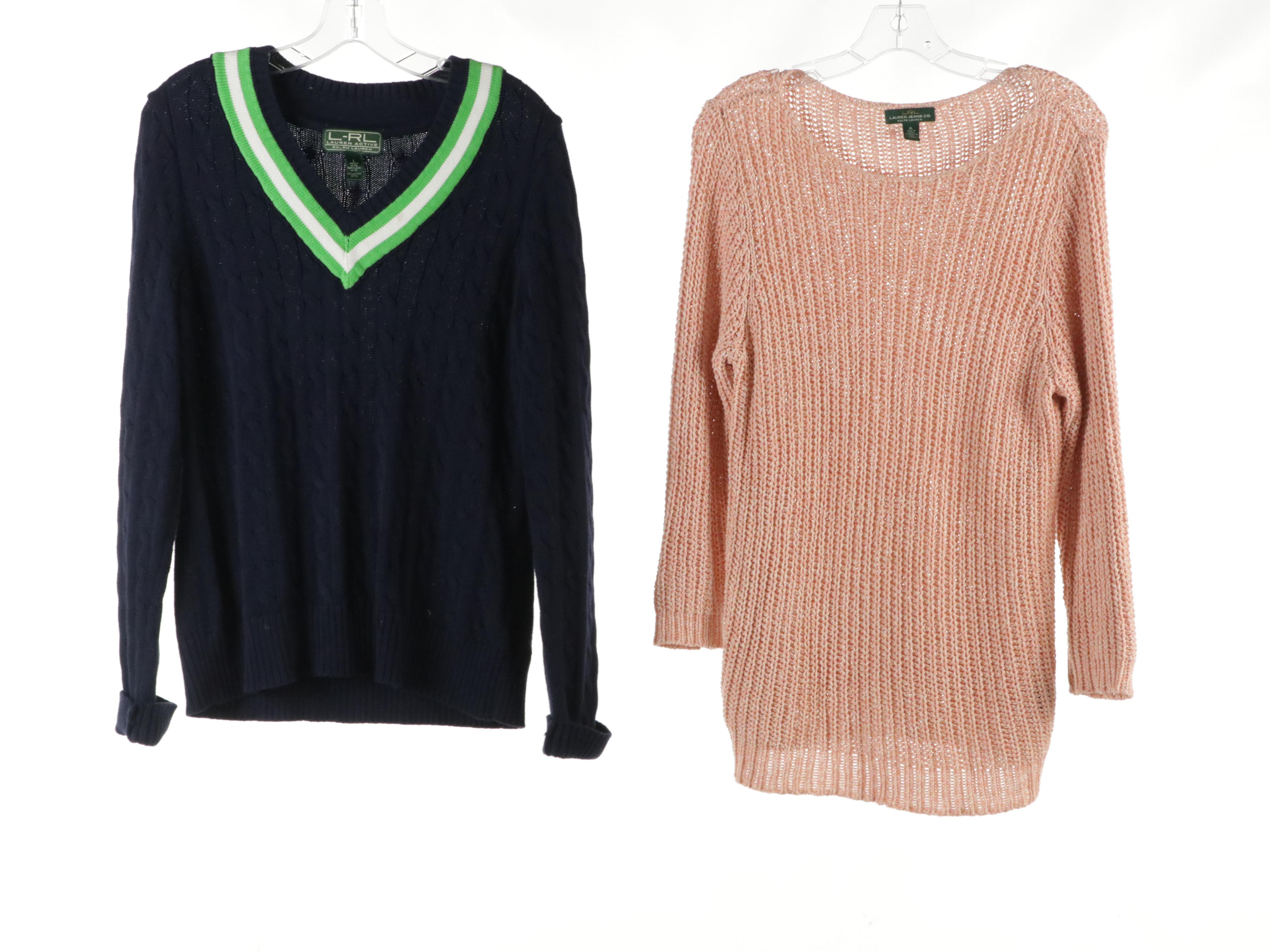 Lauren by Ralph Lauren Knit Sweaters, Sleeveless Tops, and Printed Silk Skirt