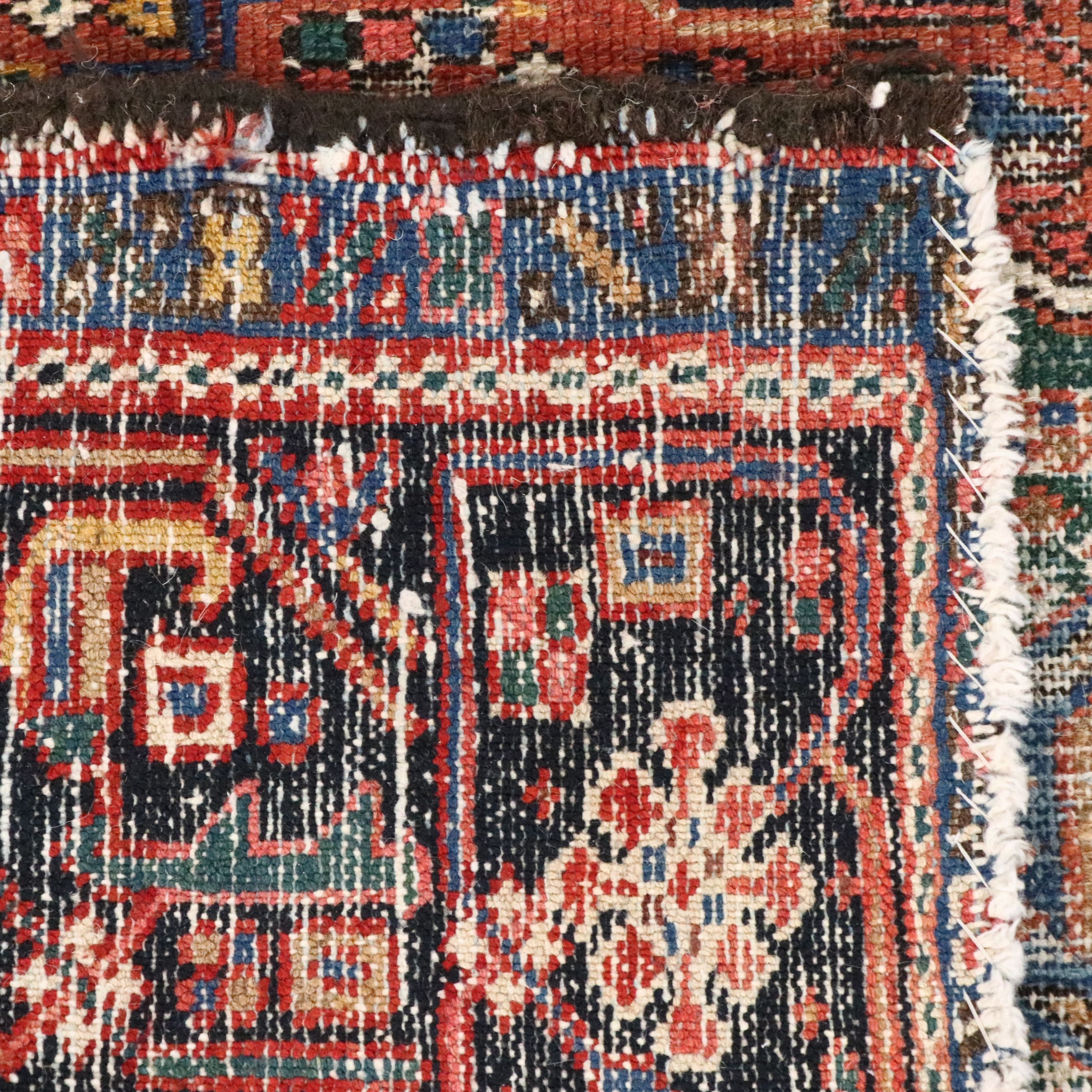 4'8 x 6'1 Hand-Knotted Persian Hamadan Area Rug