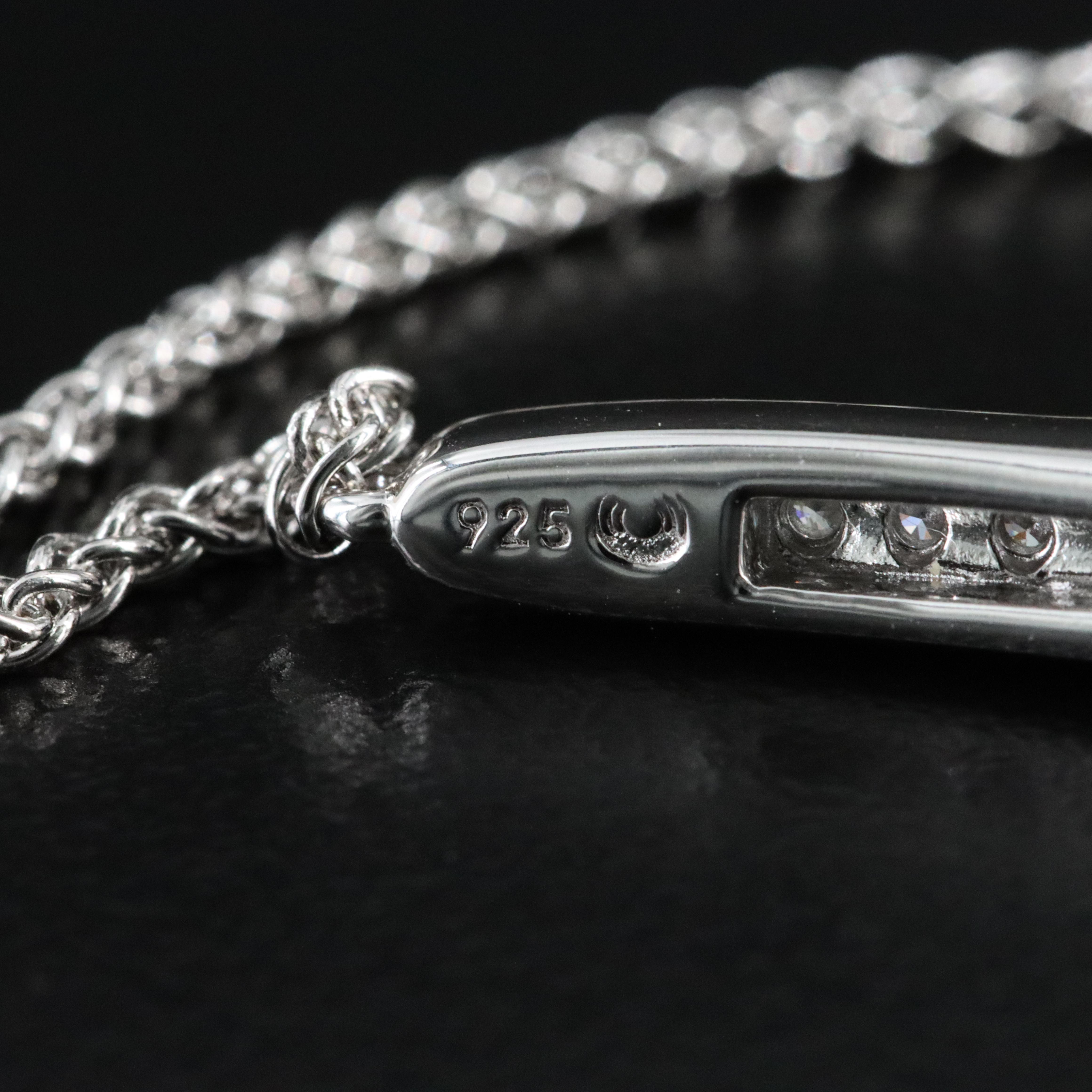 Sterling Diamond Bolo Bracelet