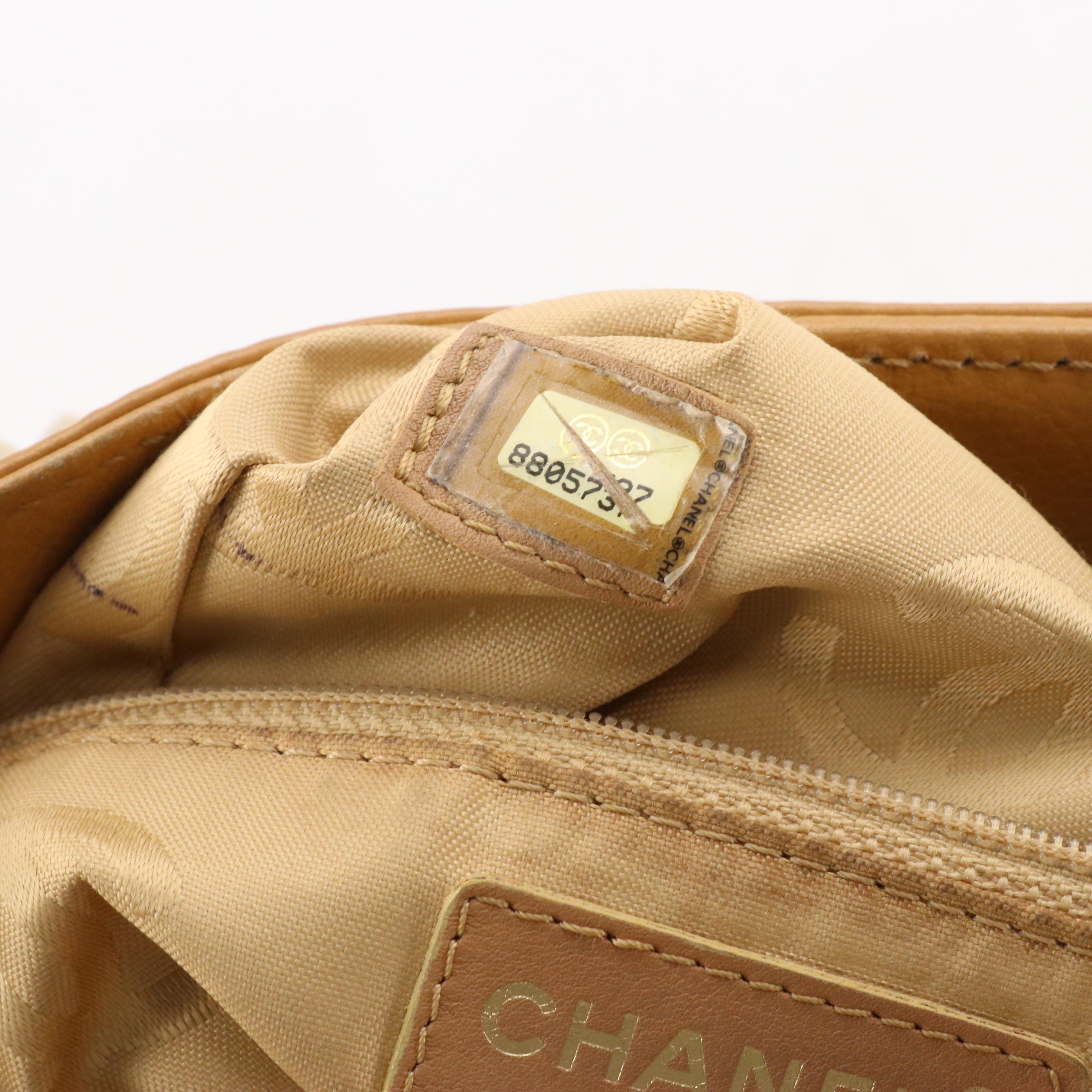 Chanel CC Shoulder Bag in Tan Leather