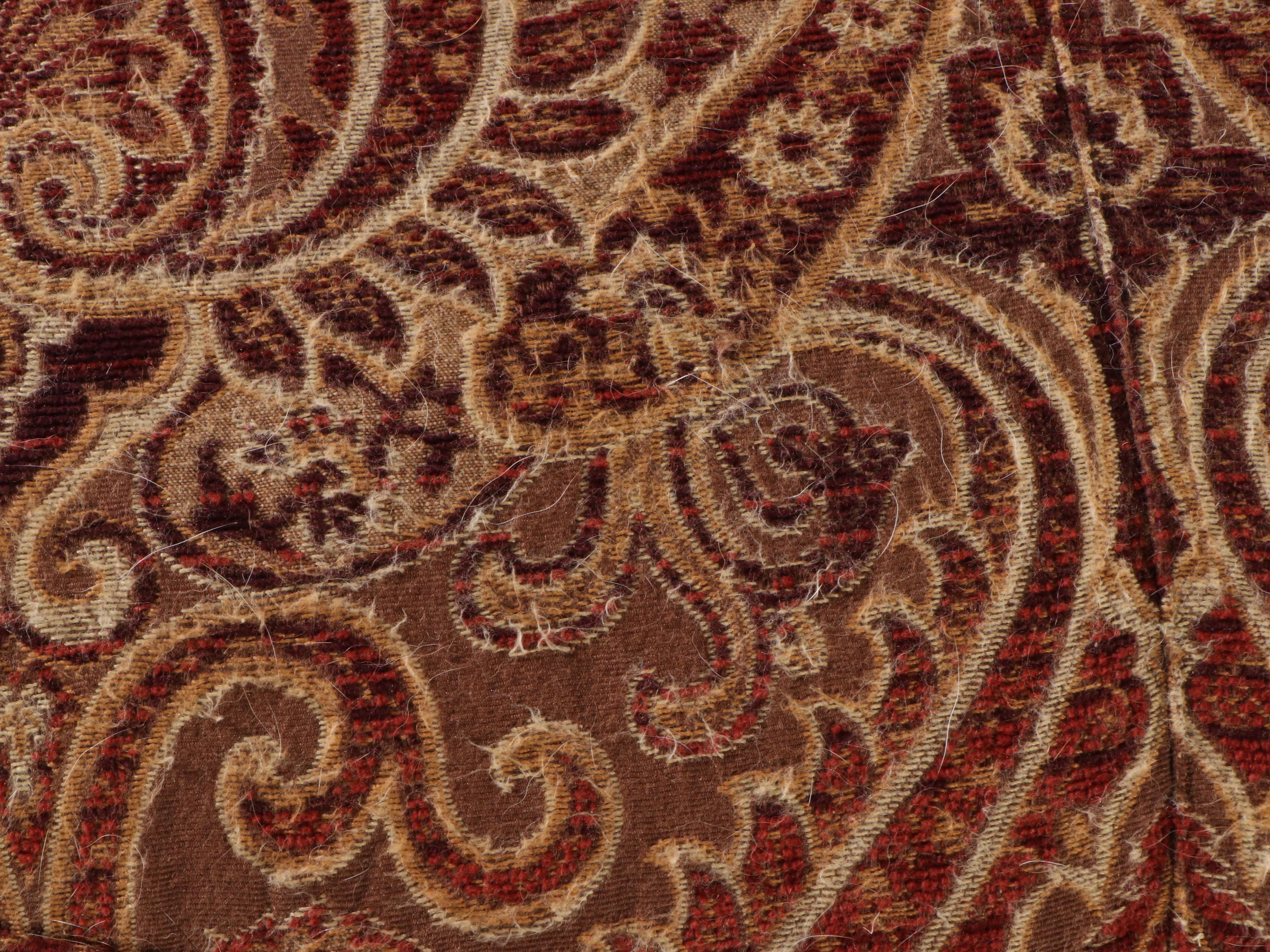 Sherrill Furniture Paisley Fabric Upholstered Sofa