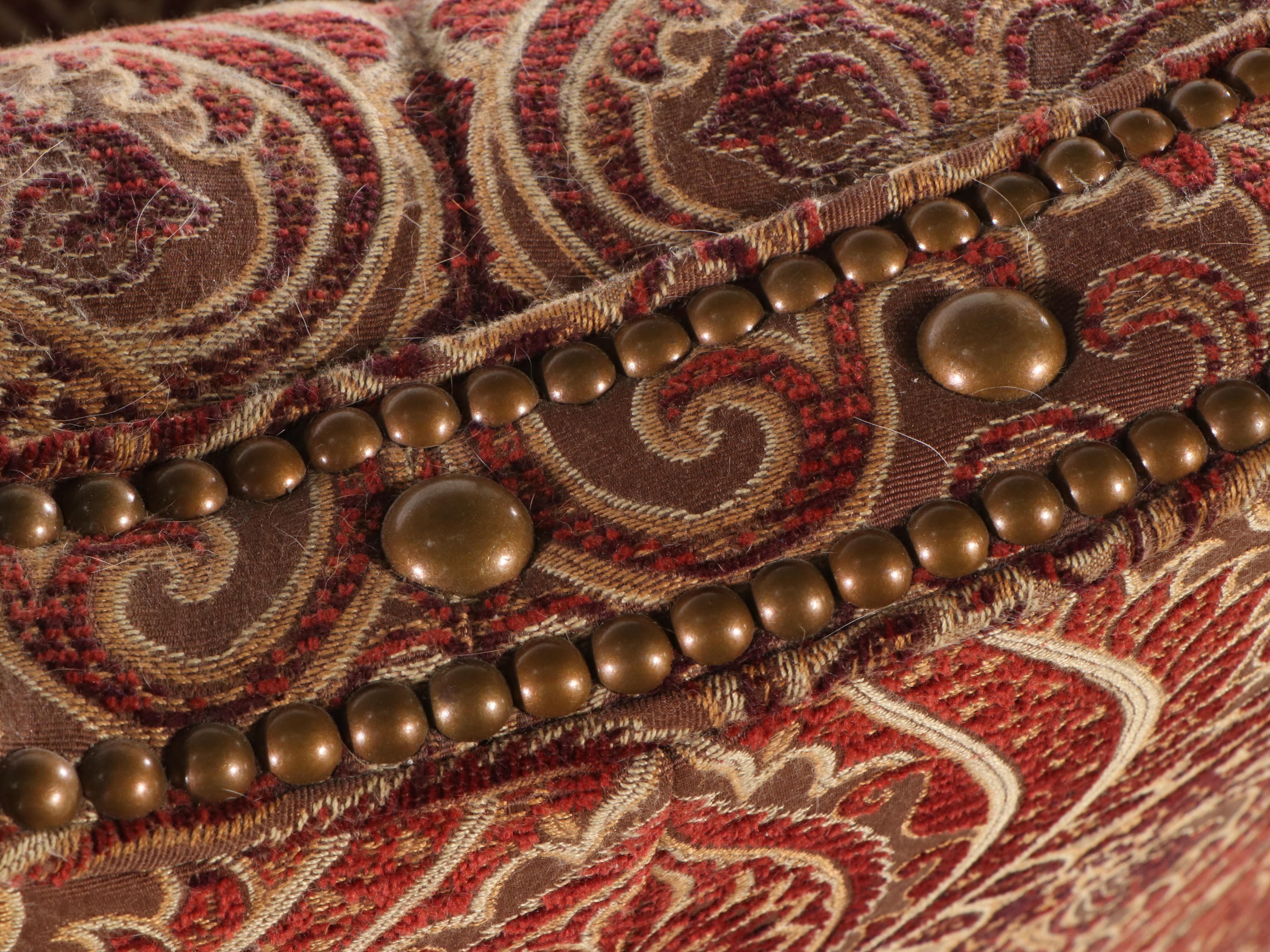 Sherrill Furniture Paisley Fabric Upholstered Sofa